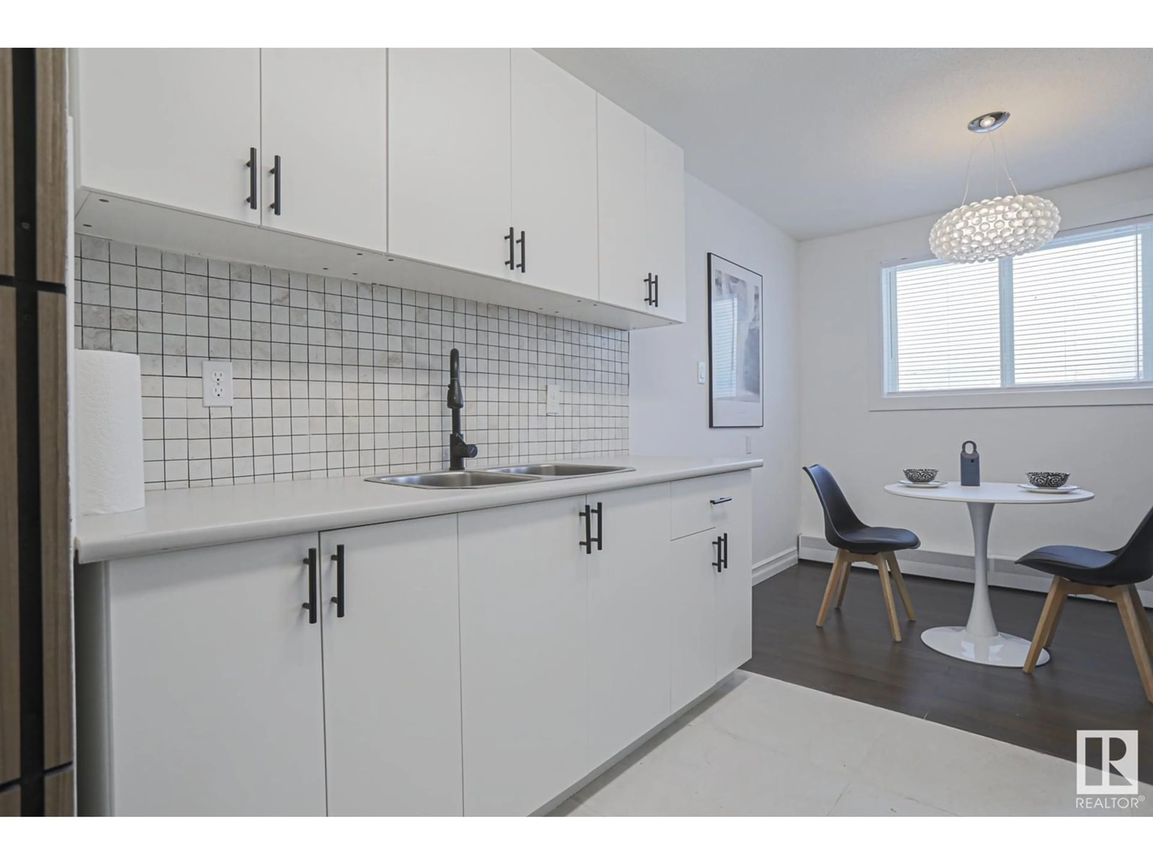 Standard kitchen, ceramic floors for #105 10035 164 ST NW, Edmonton Alberta T5P4L4