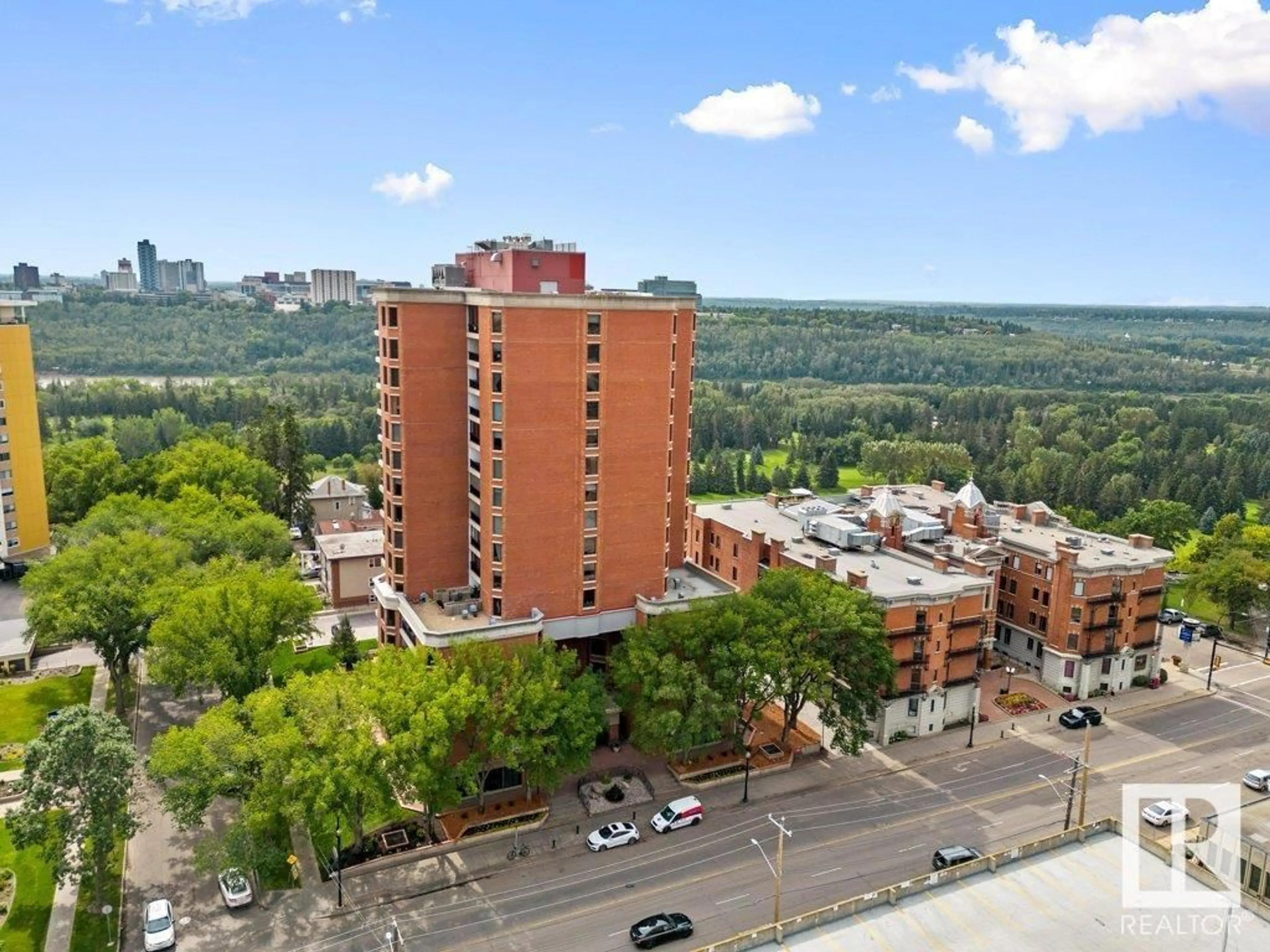 A pic from exterior of the house or condo, the street view for #201 11503 100 AV NW, Edmonton Alberta T5K2K7