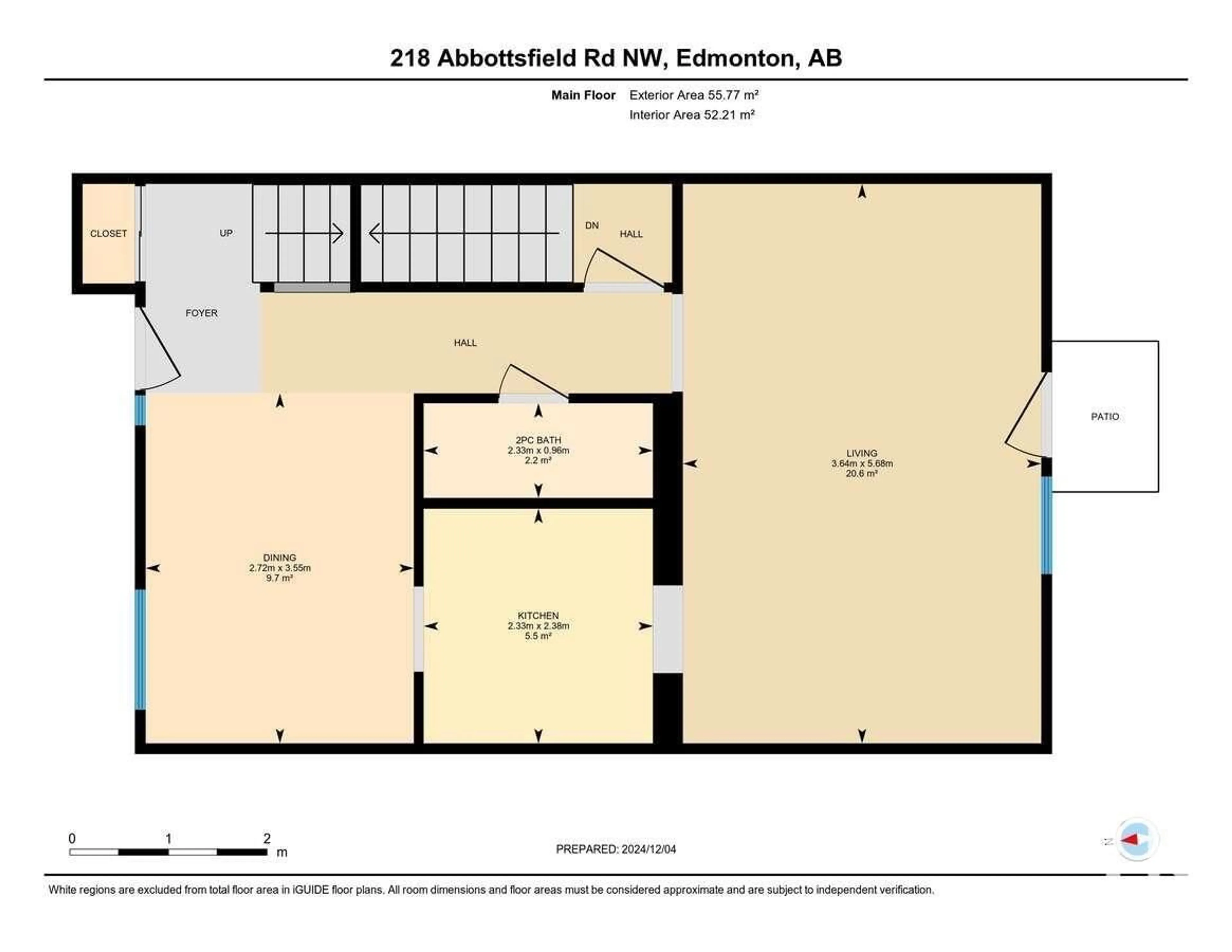 Floor plan for 218 Abbottsfield RD NW, Edmonton Alberta T5W5W9