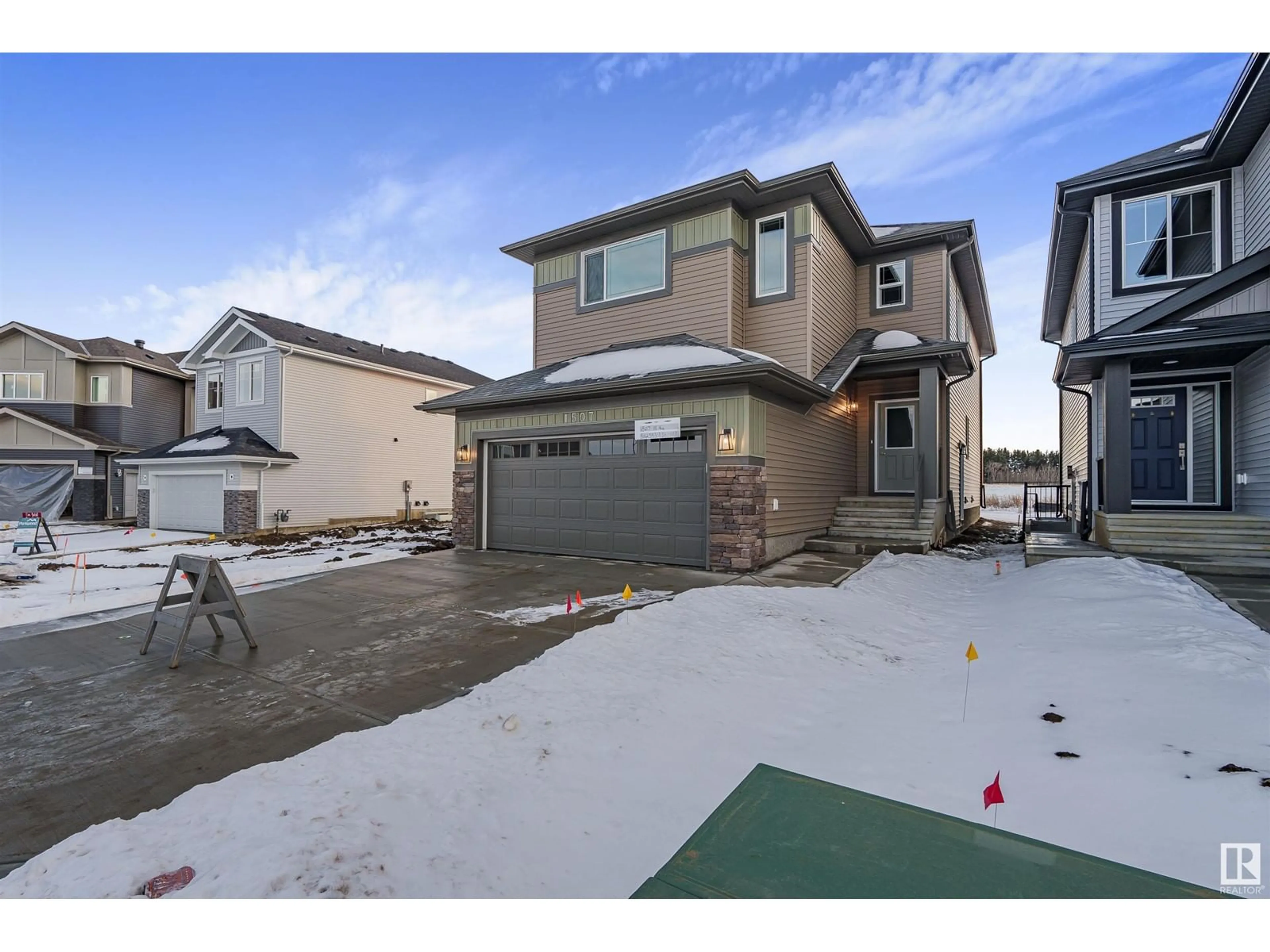 Frontside or backside of a home, the fenced backyard for 1507 11 AV NW, Edmonton Alberta T6T2W4