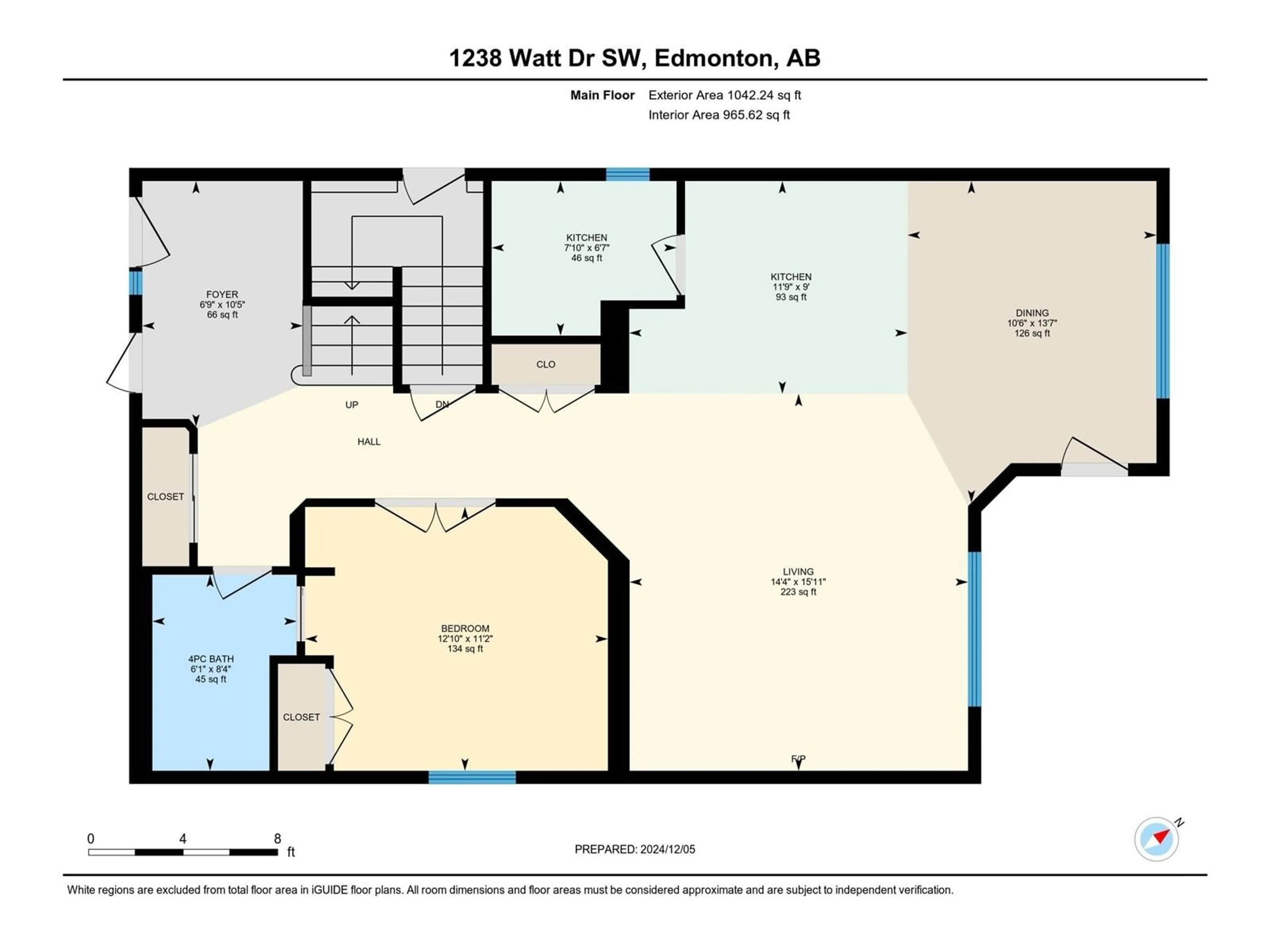 Floor plan for 1238 WATT DR SW, Edmonton Alberta T6X2H2