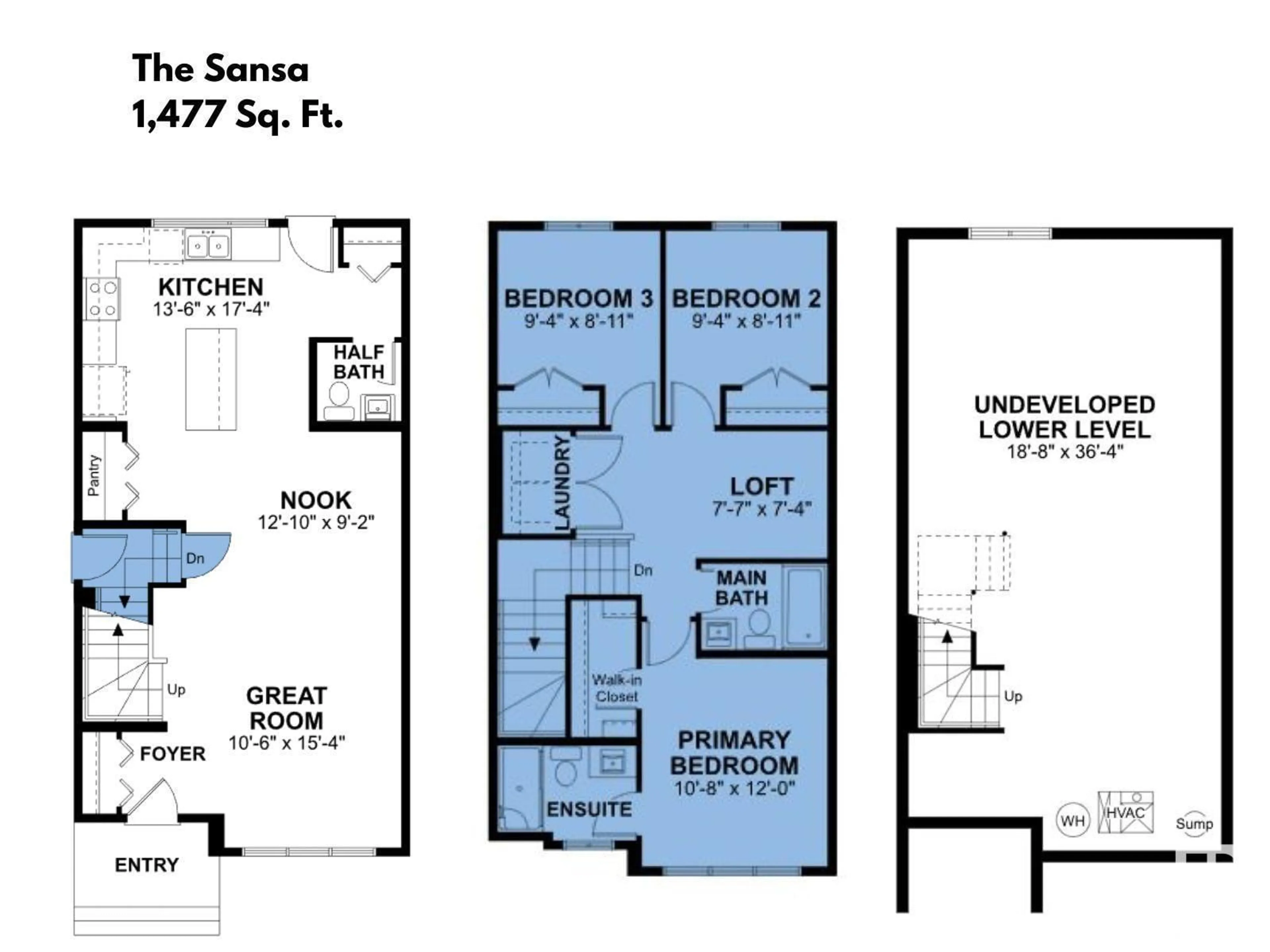 Floor plan for 648 174 AV NE, Edmonton Alberta T5Y6G4