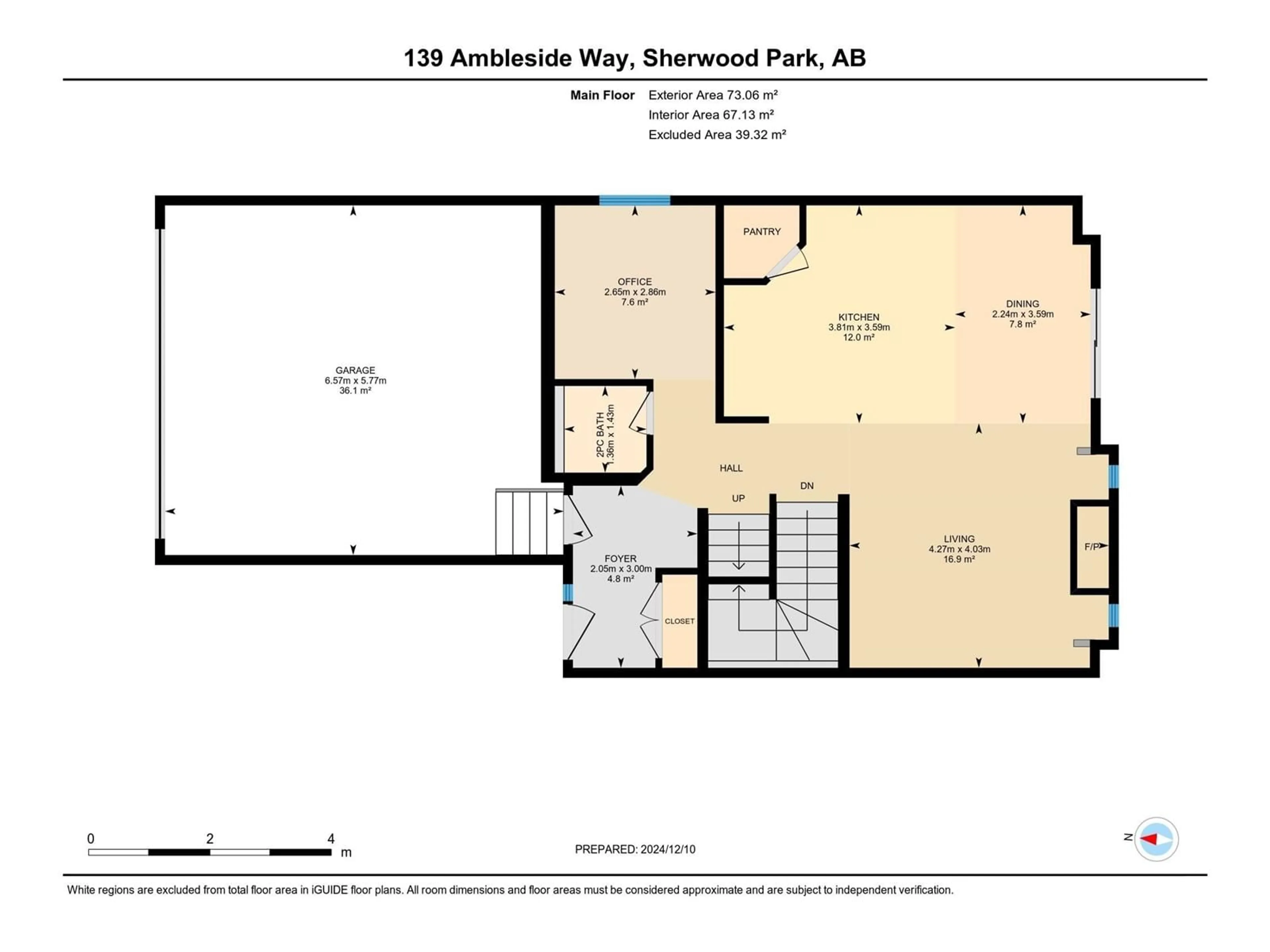 Floor plan for 130 AMBLESIDE WY, Sherwood Park Alberta T8H1A6