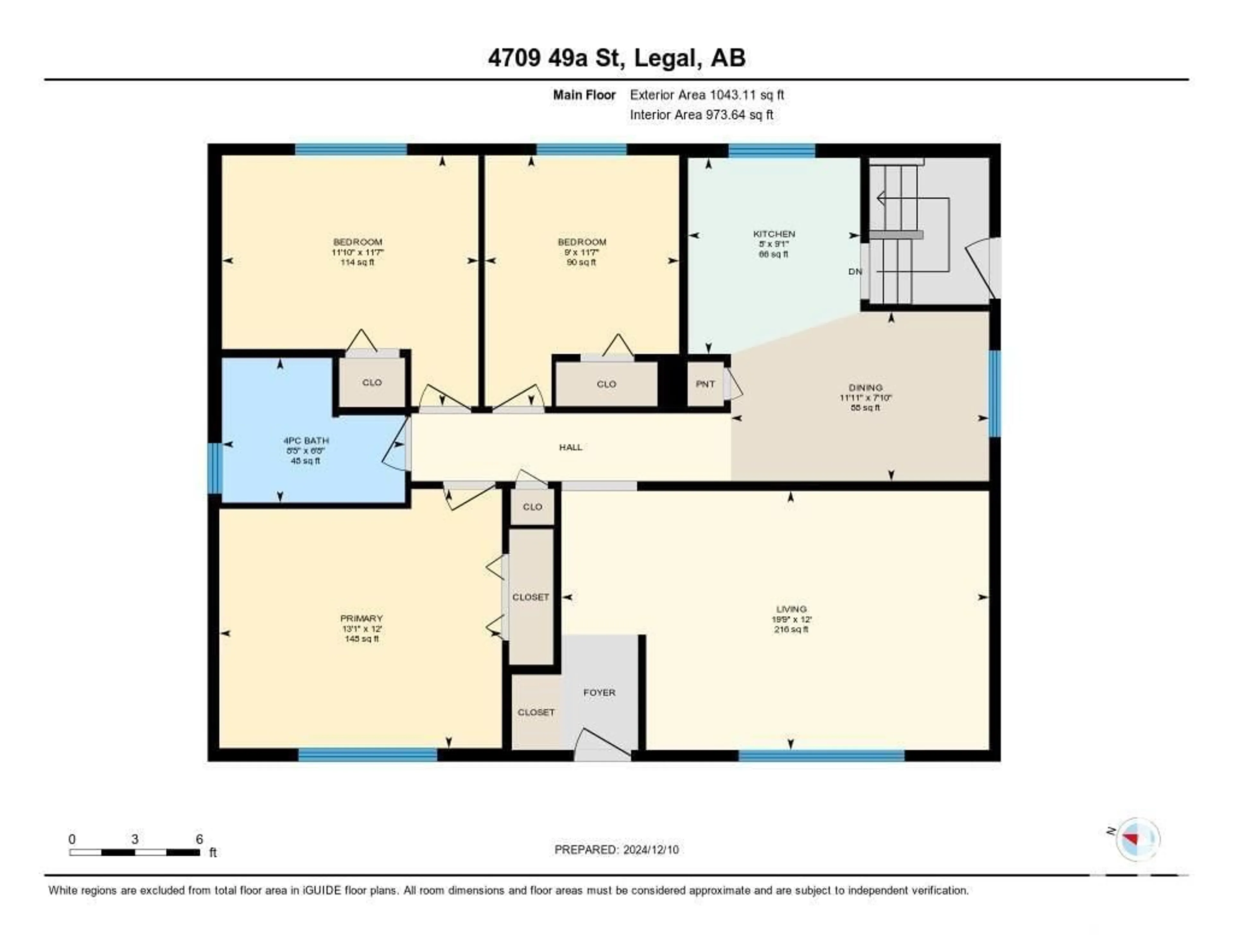 Floor plan for 4709 49A ST, Legal Alberta T0G1L0