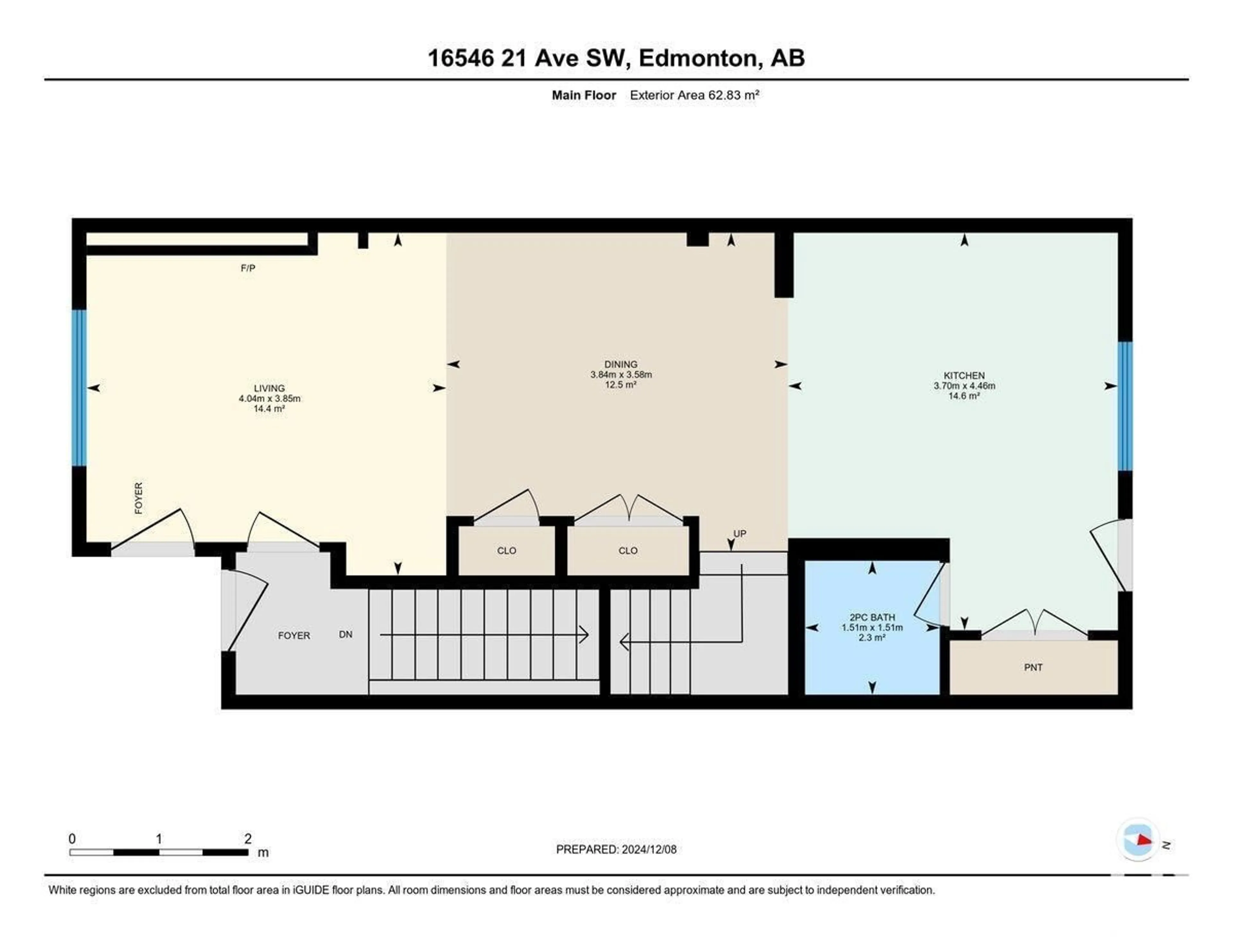 Floor plan for 16546 21 AV SW, Edmonton Alberta T6W5K3