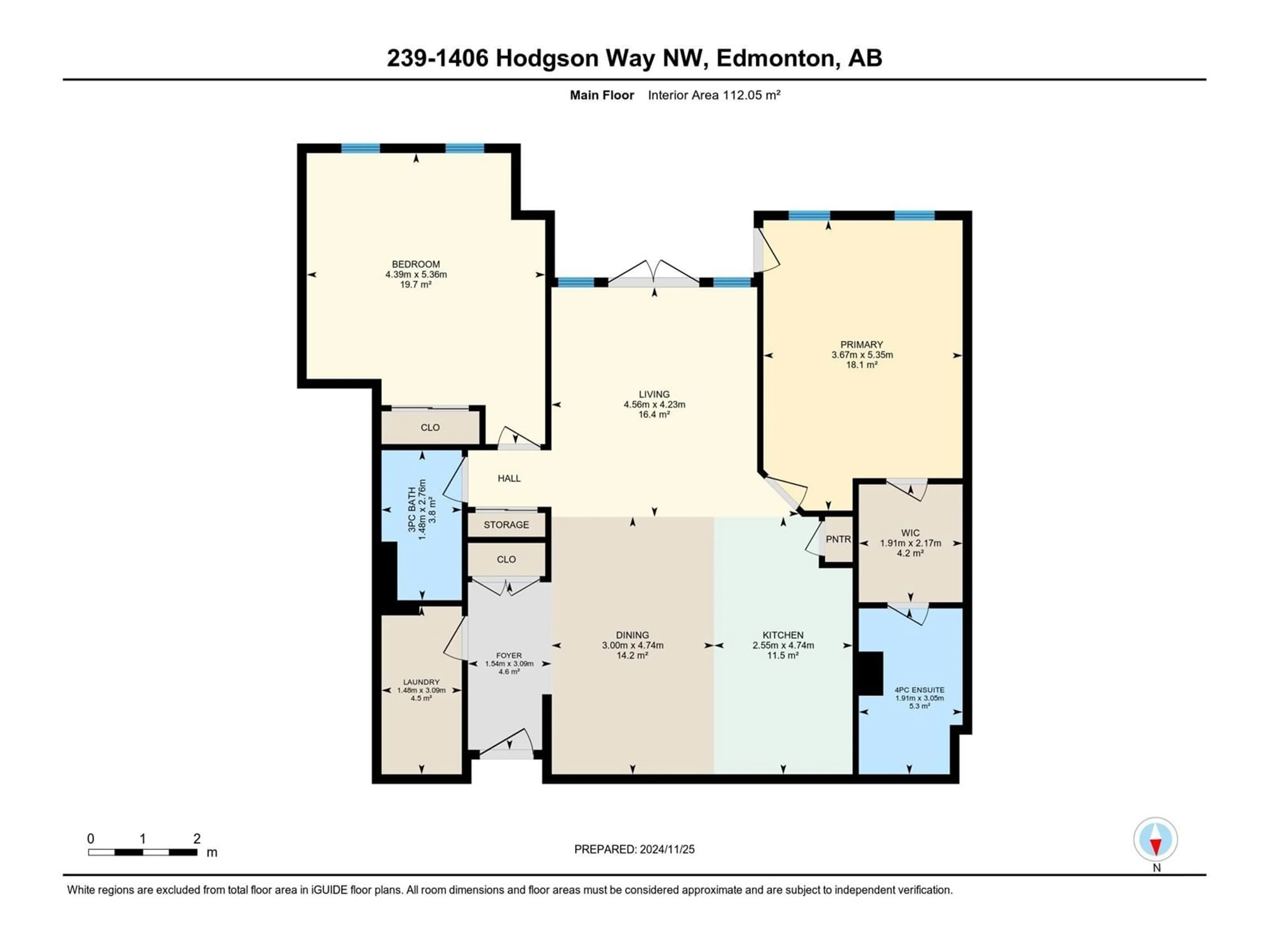 Floor plan for #239 1406 Hodgson WY NW NW, Edmonton Alberta T6R3K1