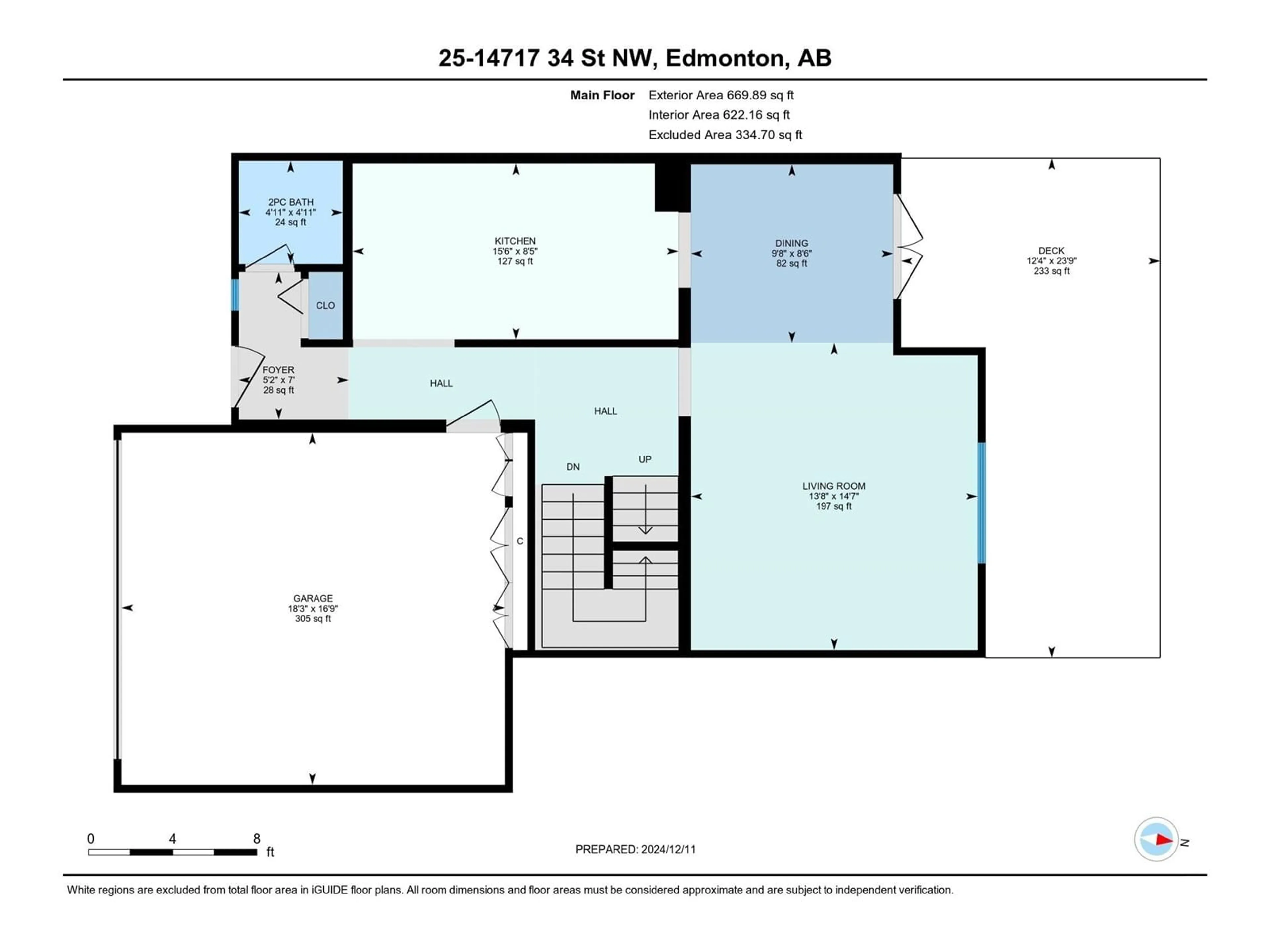 Floor plan for #25 14717 34 ST NW, Edmonton Alberta T5Y2L3