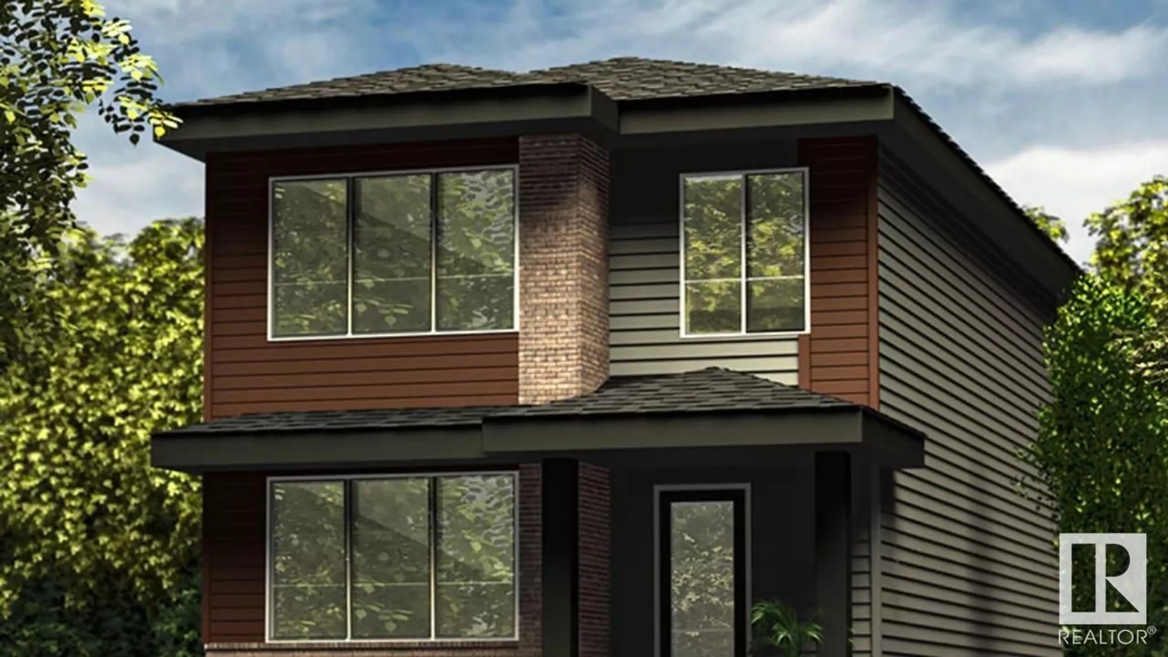 Home with brick exterior material, street for 6256 175 AV NW, Edmonton Alberta T5Y4H3