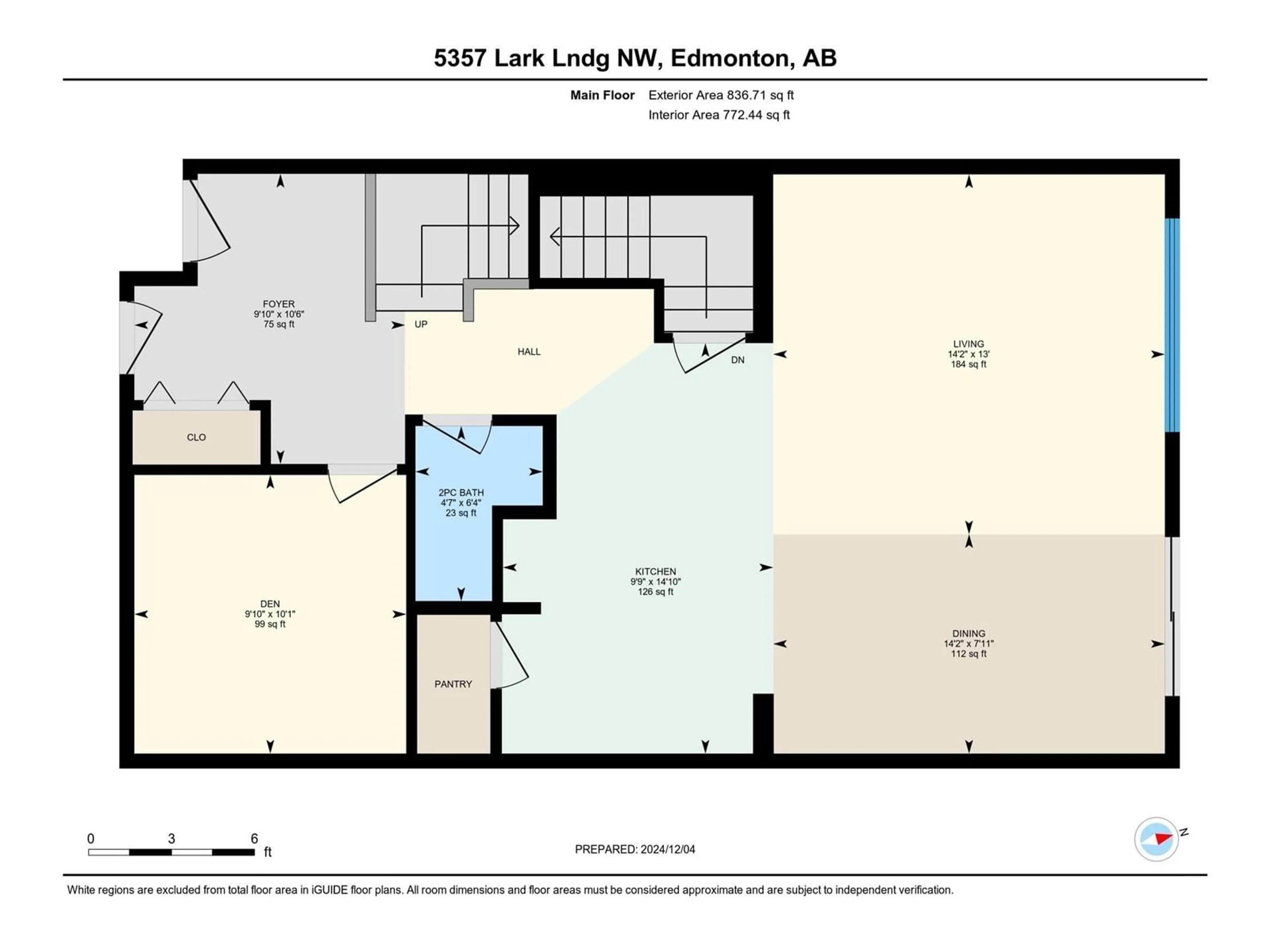 Floor plan for 5357 LARK LANDING LD NW, Edmonton Alberta T5S0S2