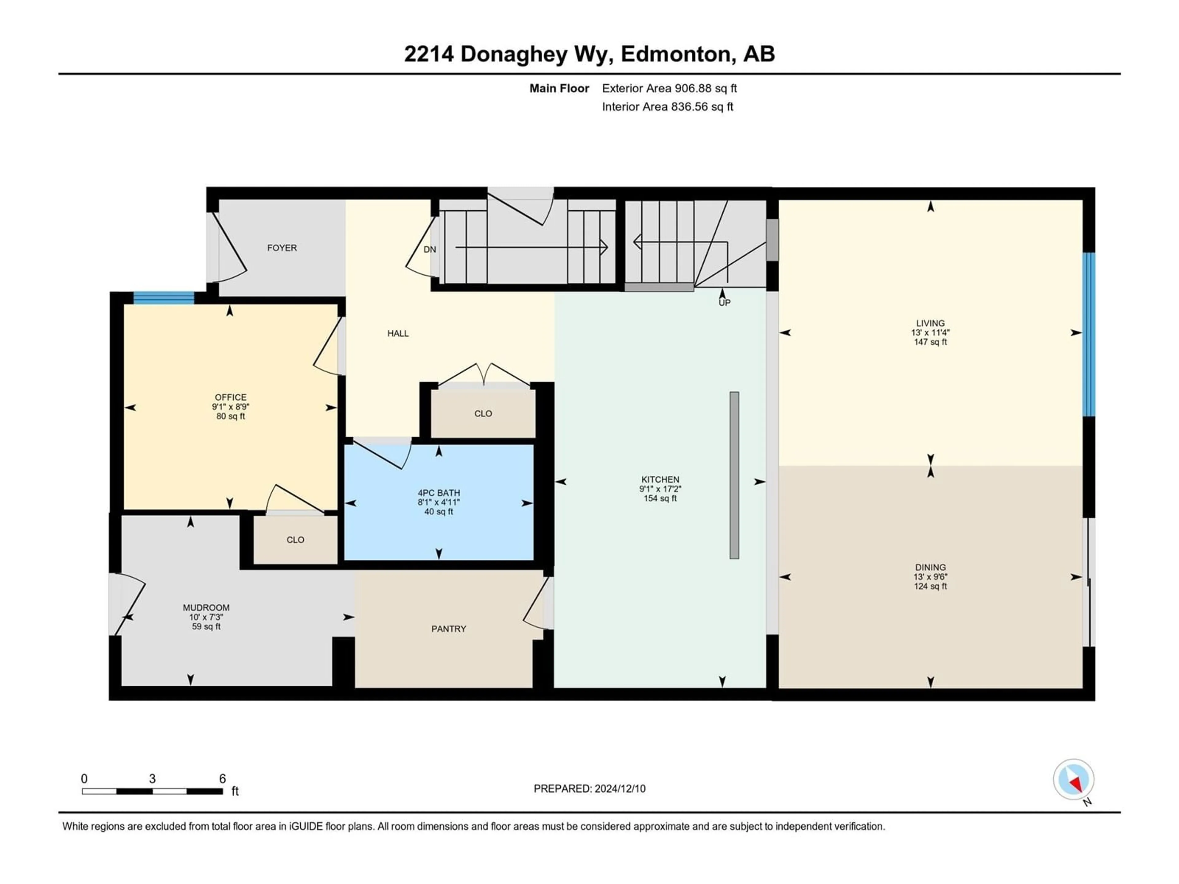 Floor plan for 2214 Donaghey Way SW, Edmonton Alberta T6W4Y7