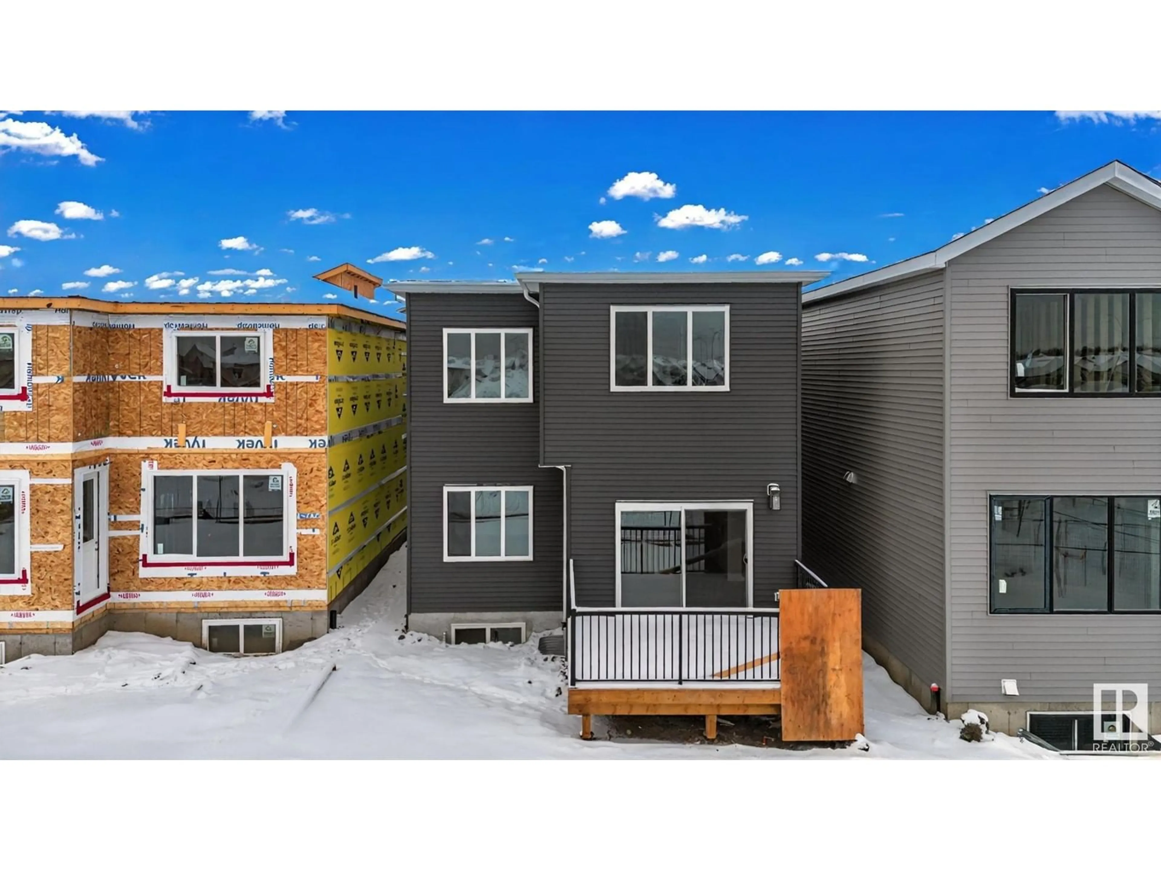 A pic from outside/outdoor area/front of a property/back of a property/a pic from drone, street for 6903 169 AV NW, Edmonton Alberta T5Y3Z7