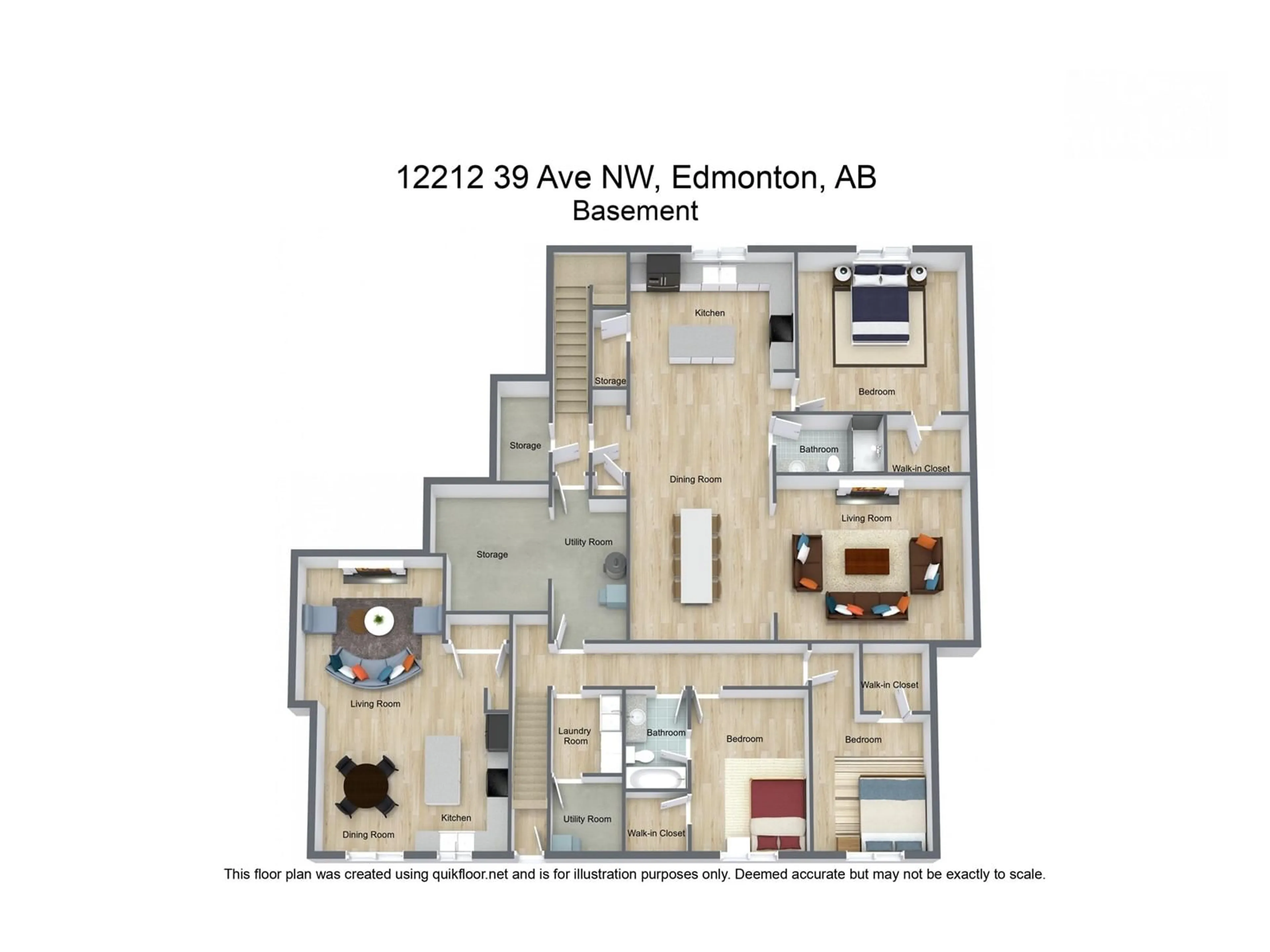 Floor plan for 12212 39 AV NW, Edmonton Alberta T6J0N2