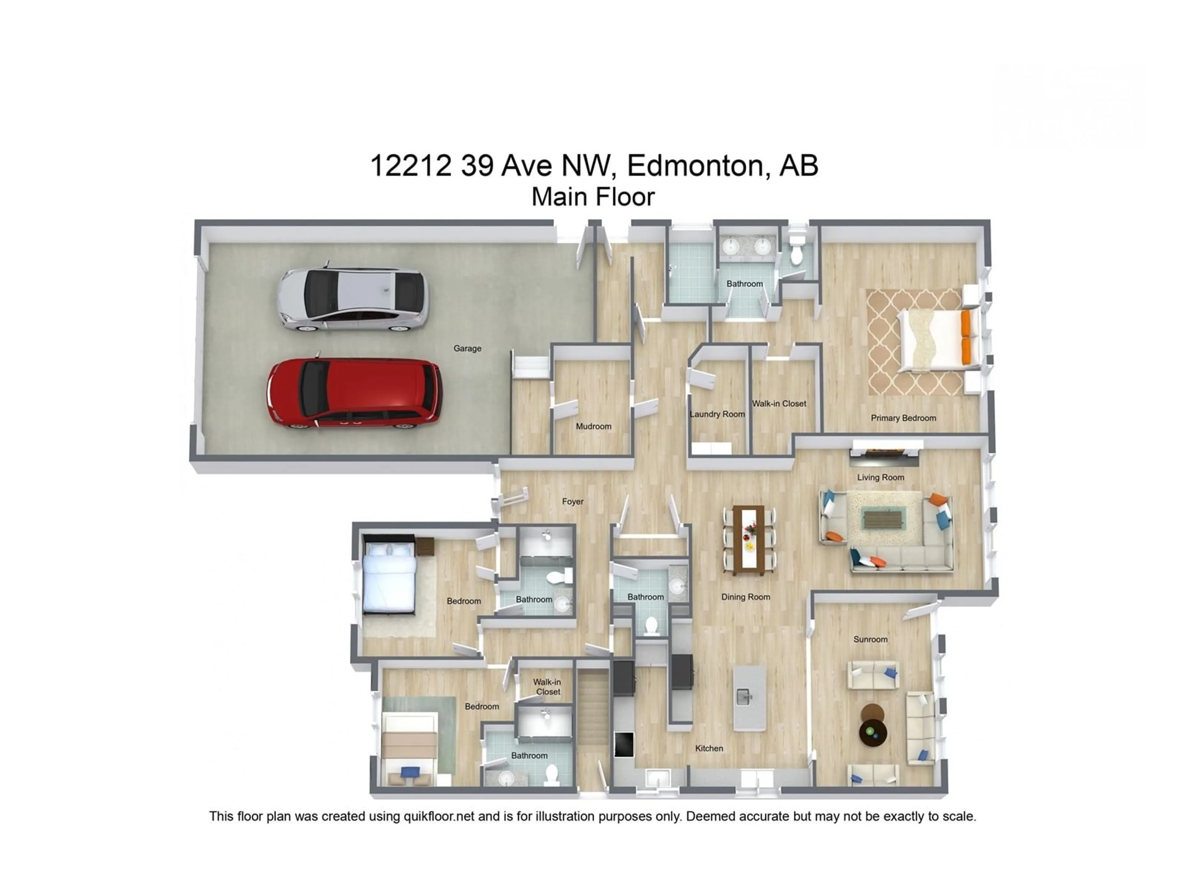 Floor plan for 12212 39 AV NW, Edmonton Alberta T6J0N2