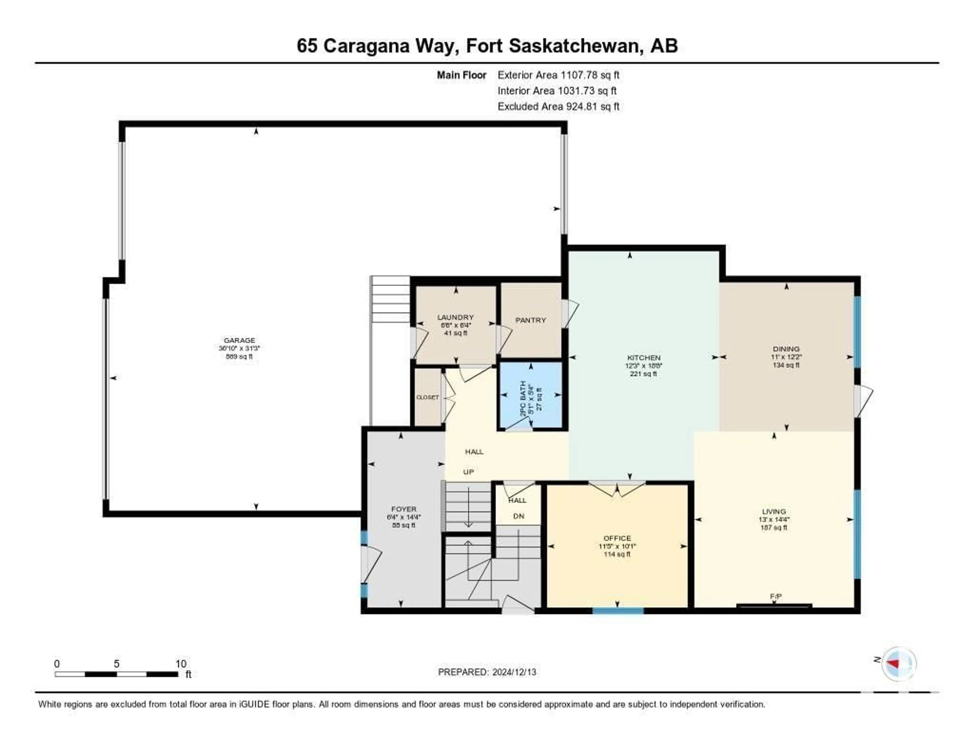 Floor plan for 65 CARAGANA WY, Fort Saskatchewan Alberta T8L0H4