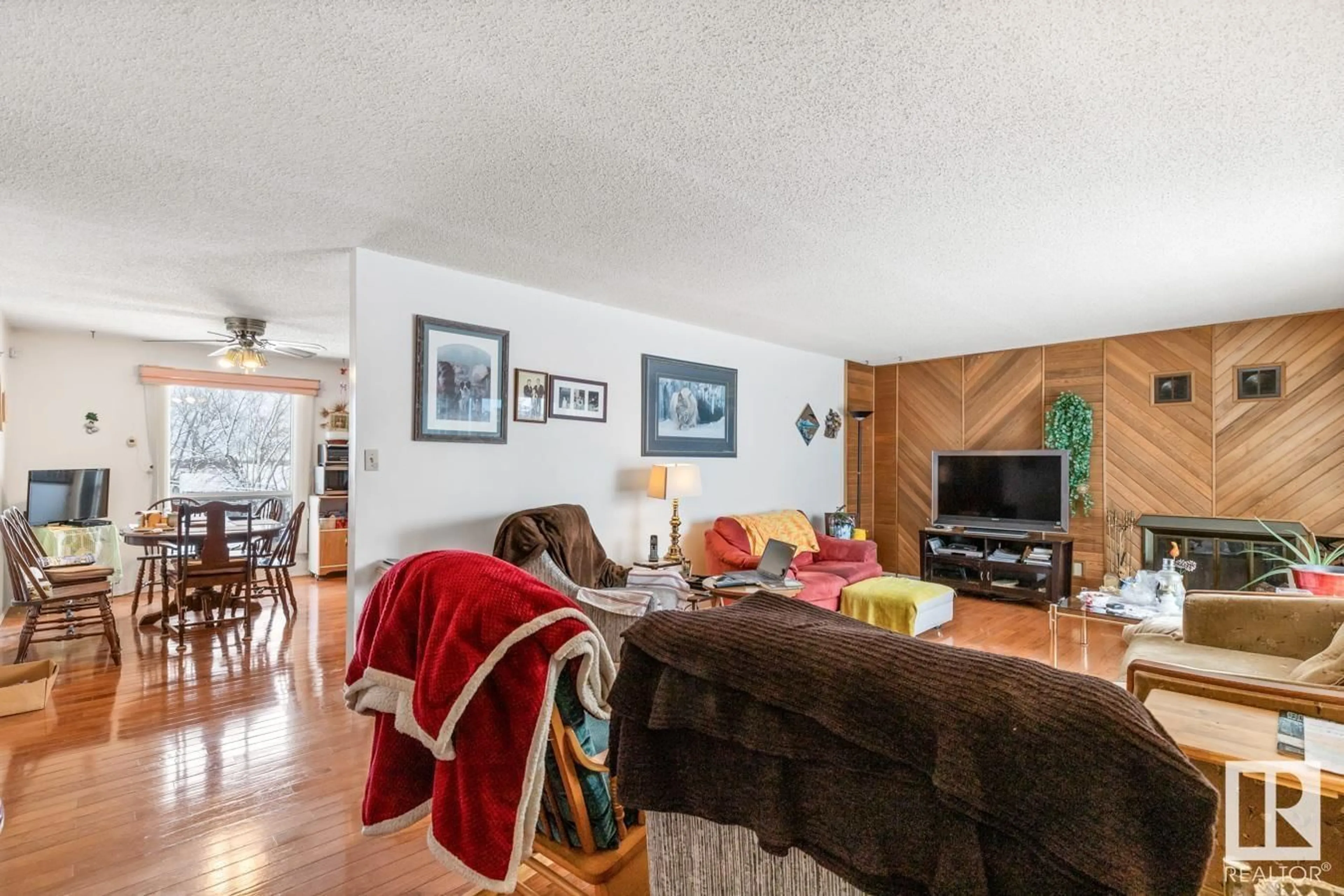 Living room with furniture, wood/laminate floor for 532077 RR180, Rural Lamont County Alberta T0B3H0