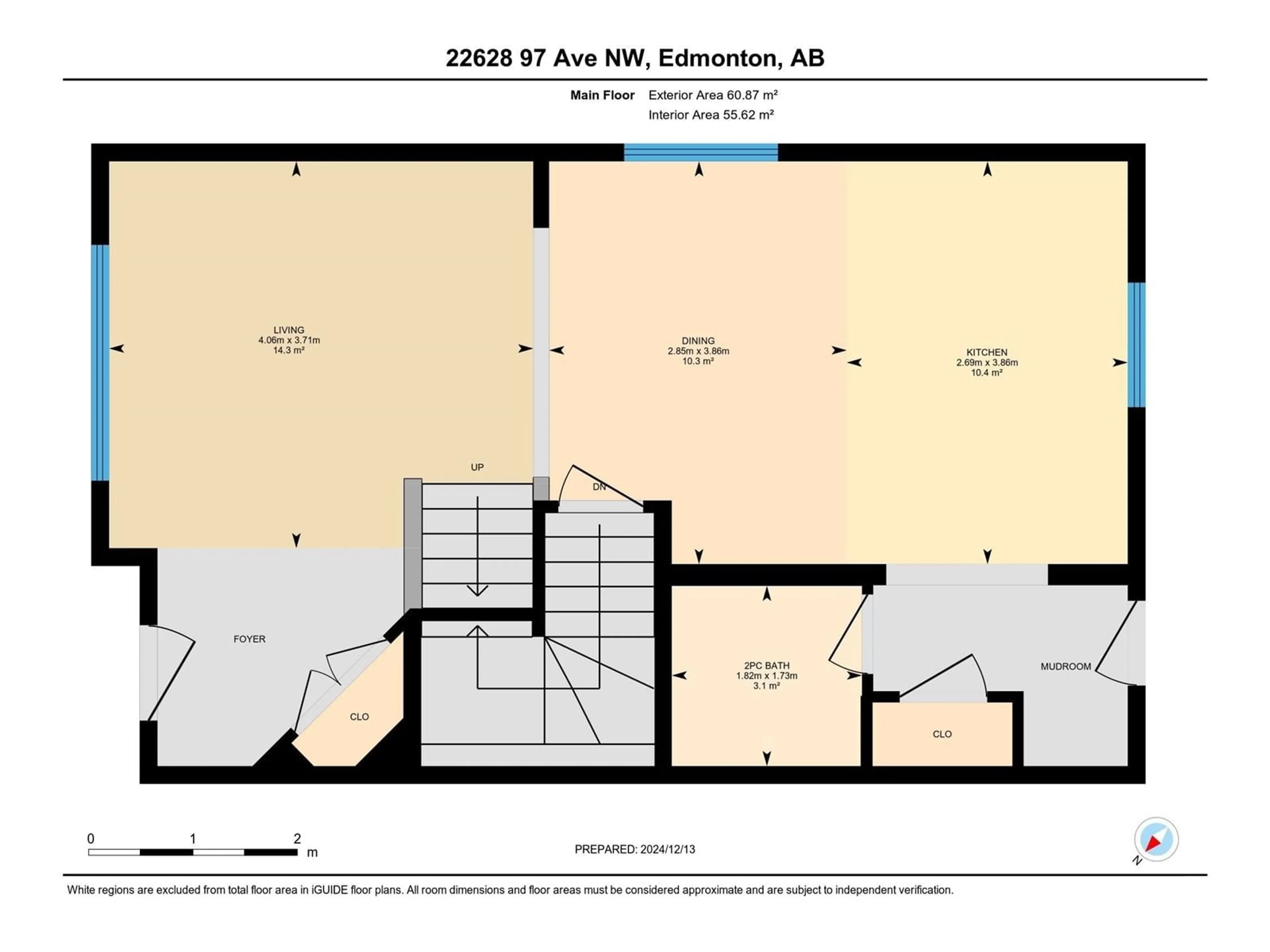 Floor plan for 22628 97 AV NW, Edmonton Alberta T5T7J2