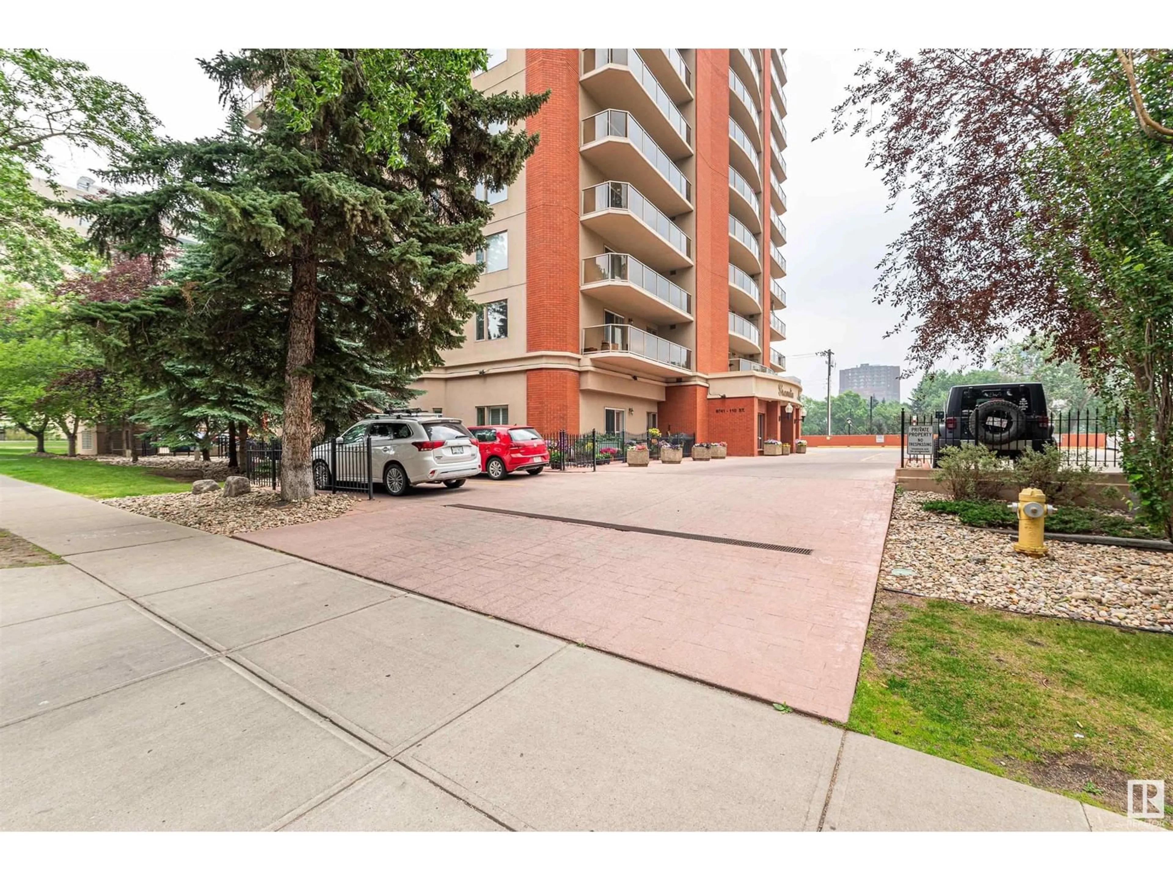 Patio, street for #1107 9741 110 ST NW, Edmonton Alberta T5K2V8