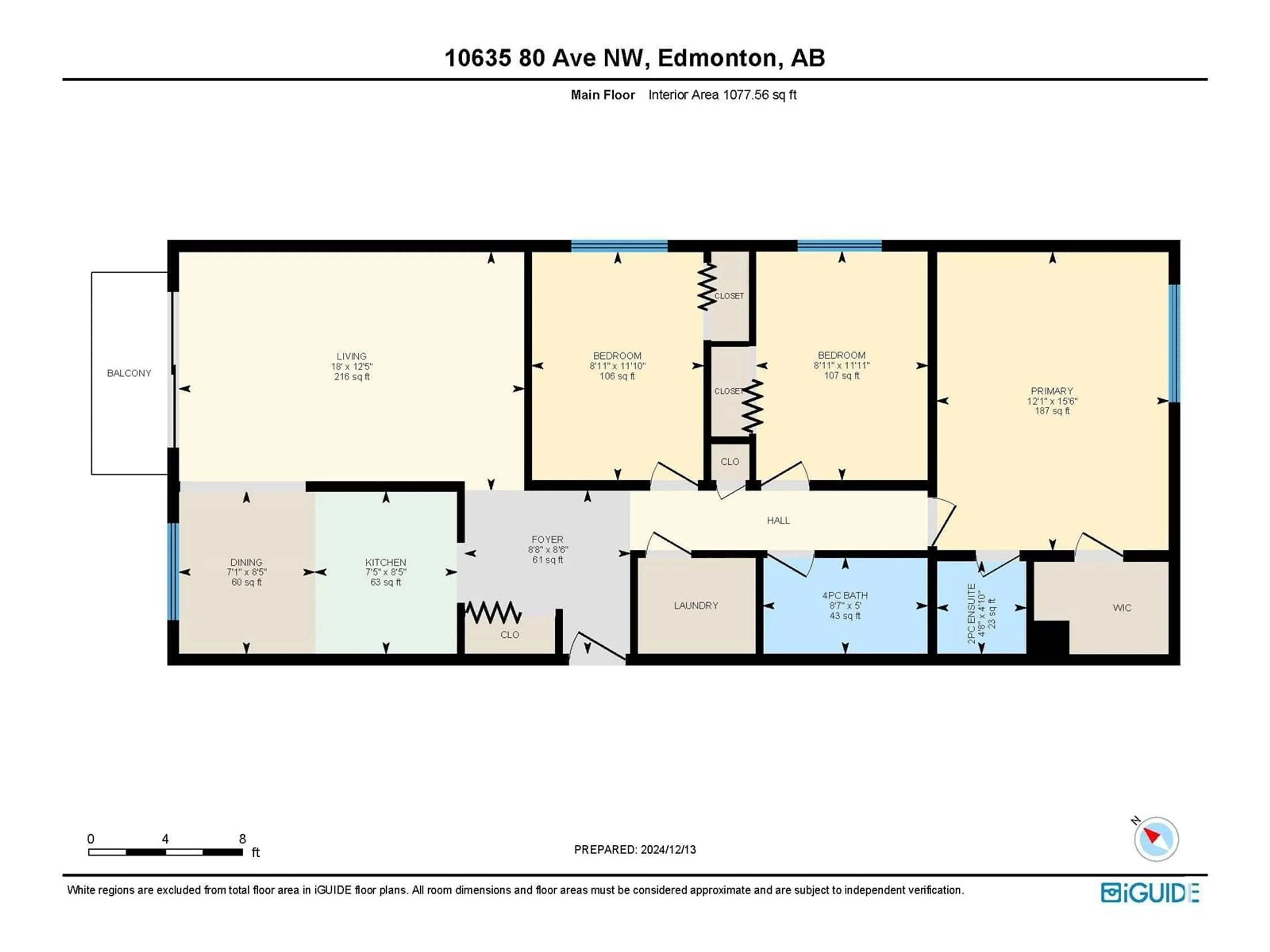 Floor plan for #304 10635 80 AV NW, Edmonton Alberta T6E1V6