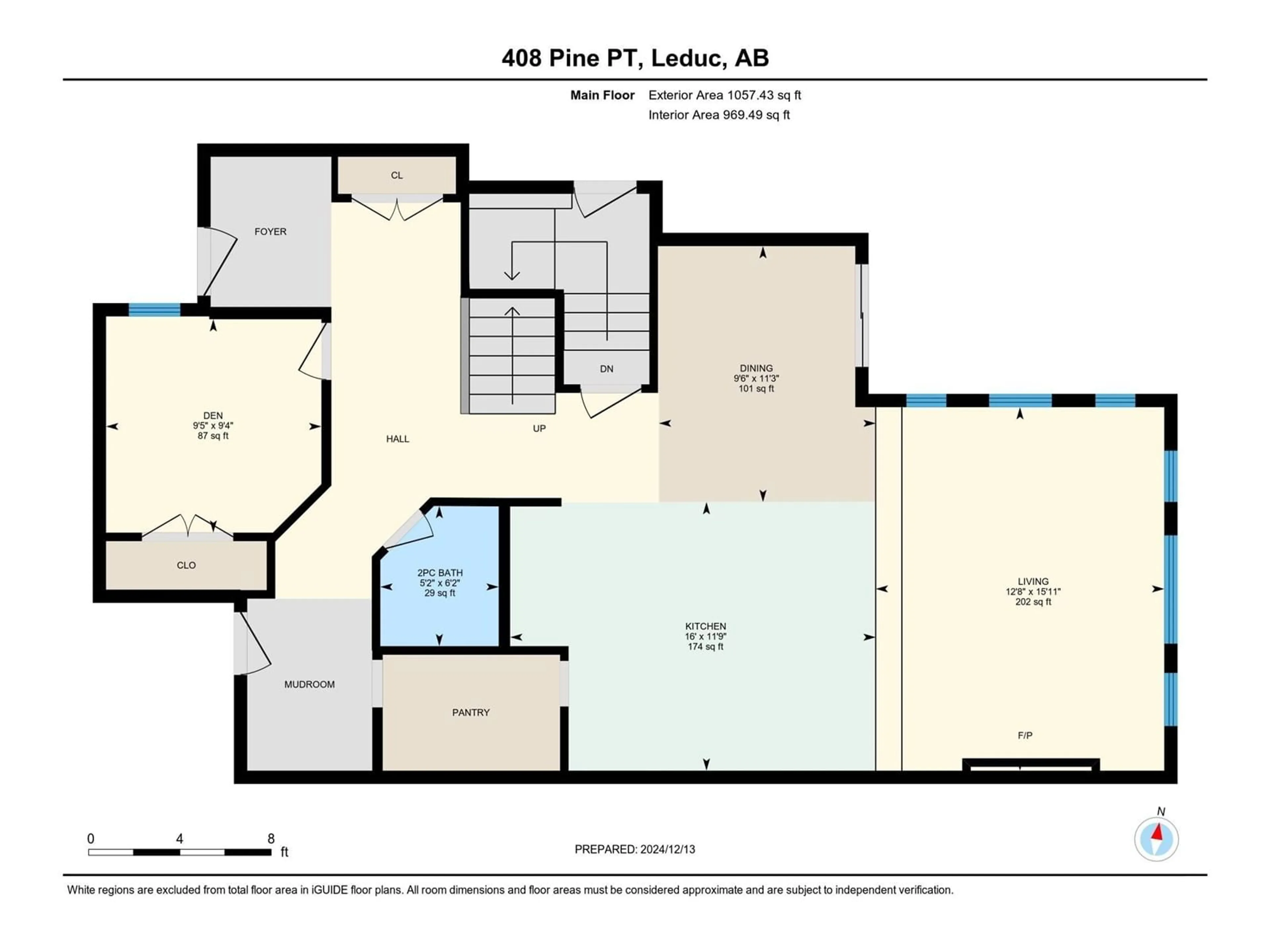 Floor plan for 408 Pine Point, Leduc Alberta T9E1S7