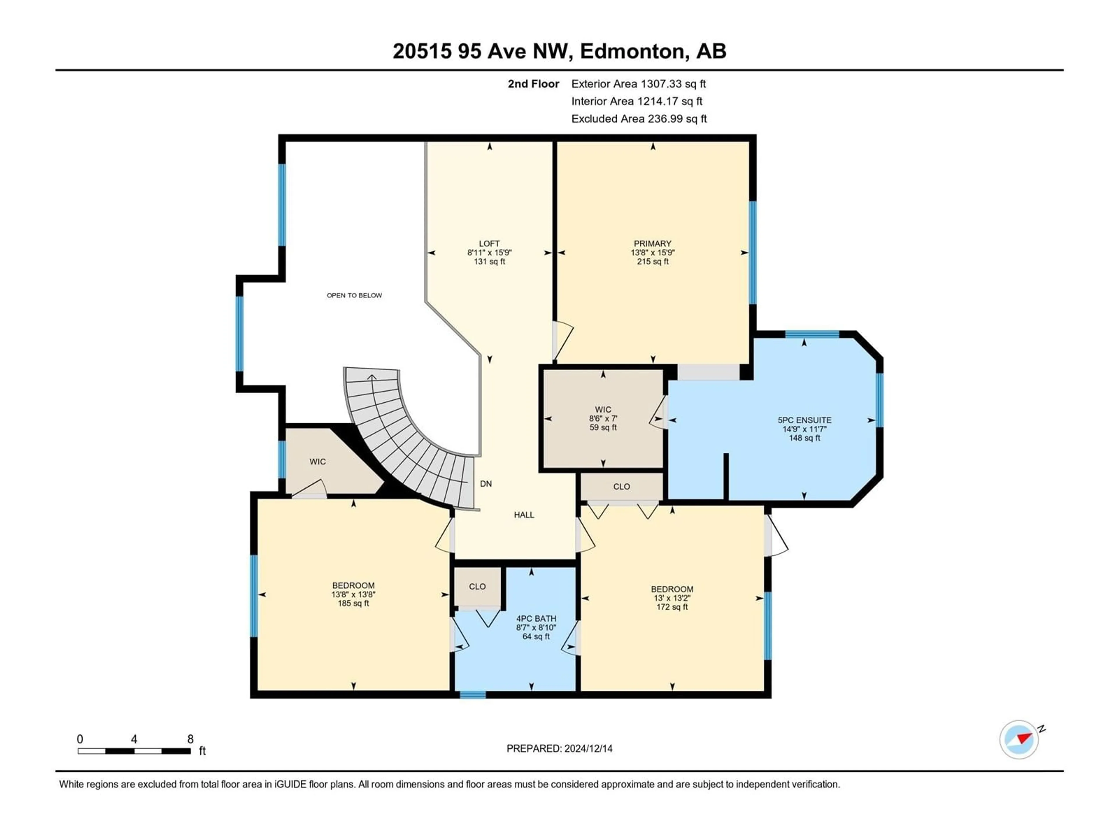 Floor plan for 20515 95 AV NW, Edmonton Alberta T5T4P1