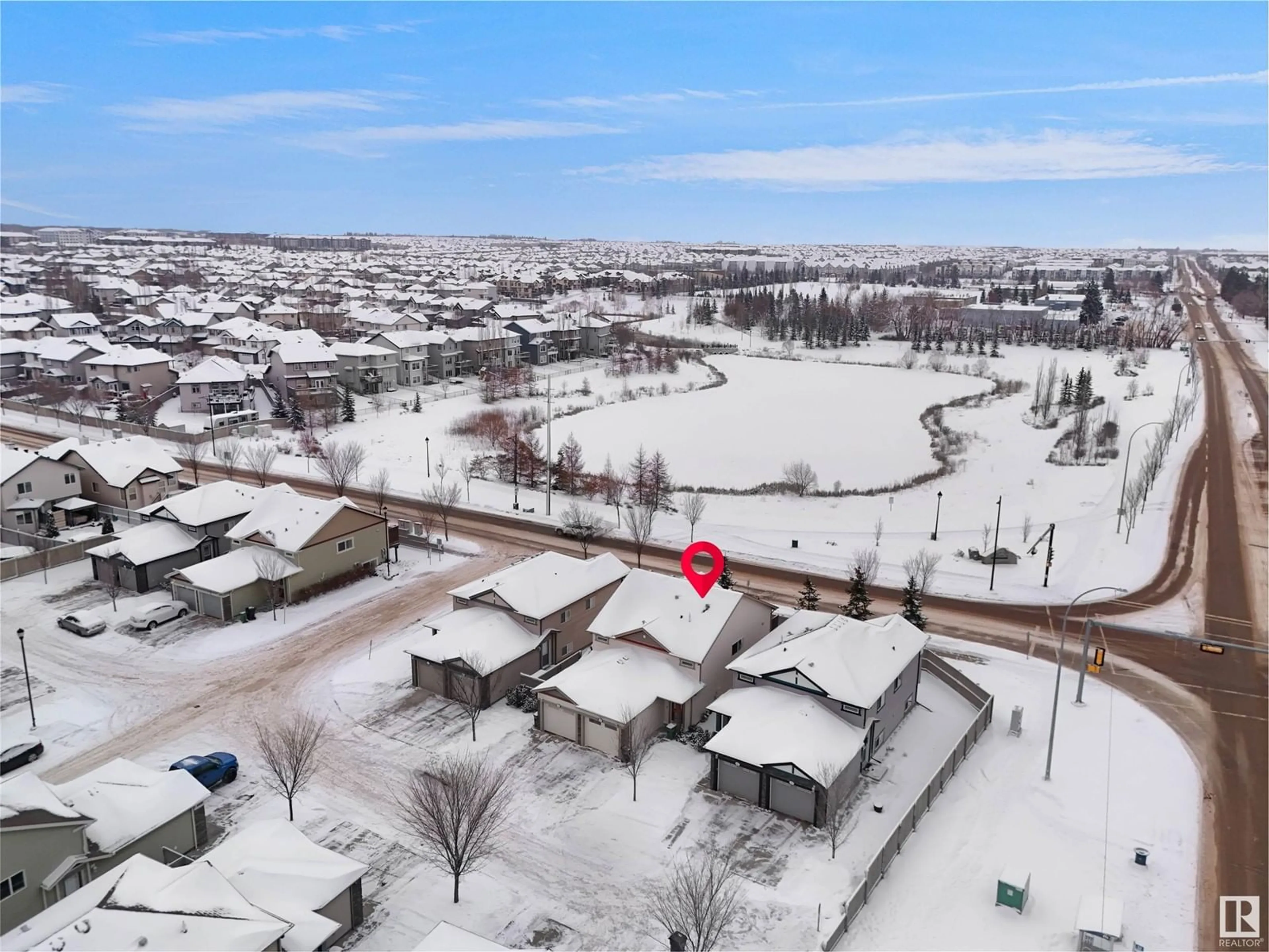 A pic from outside/outdoor area/front of a property/back of a property/a pic from drone, street for #41 6520 2 AV SW, Edmonton Alberta T6X1S4