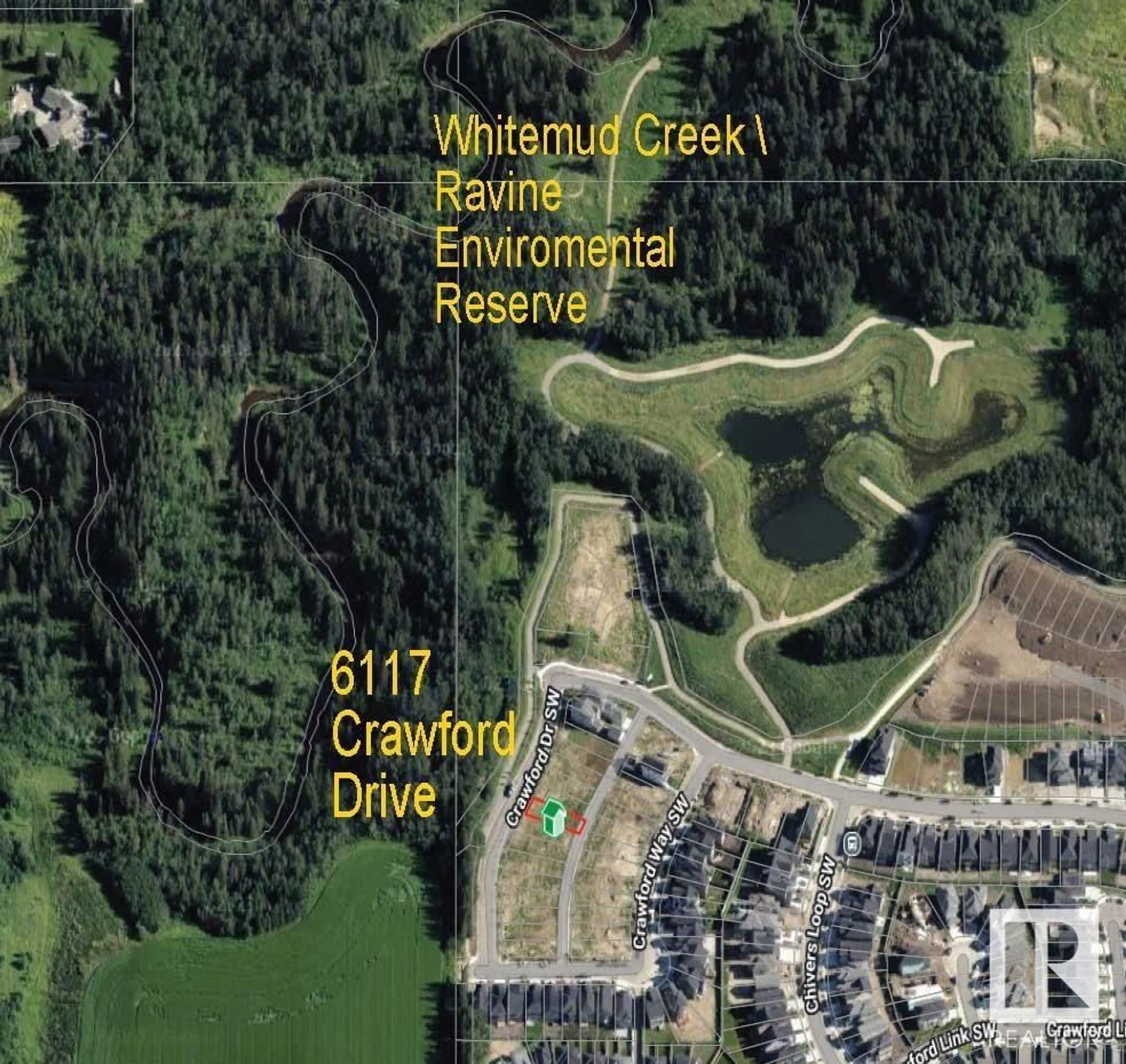 Picture of a map for 6117 CRAWFORD DR, Edmonton Alberta T6W4L8