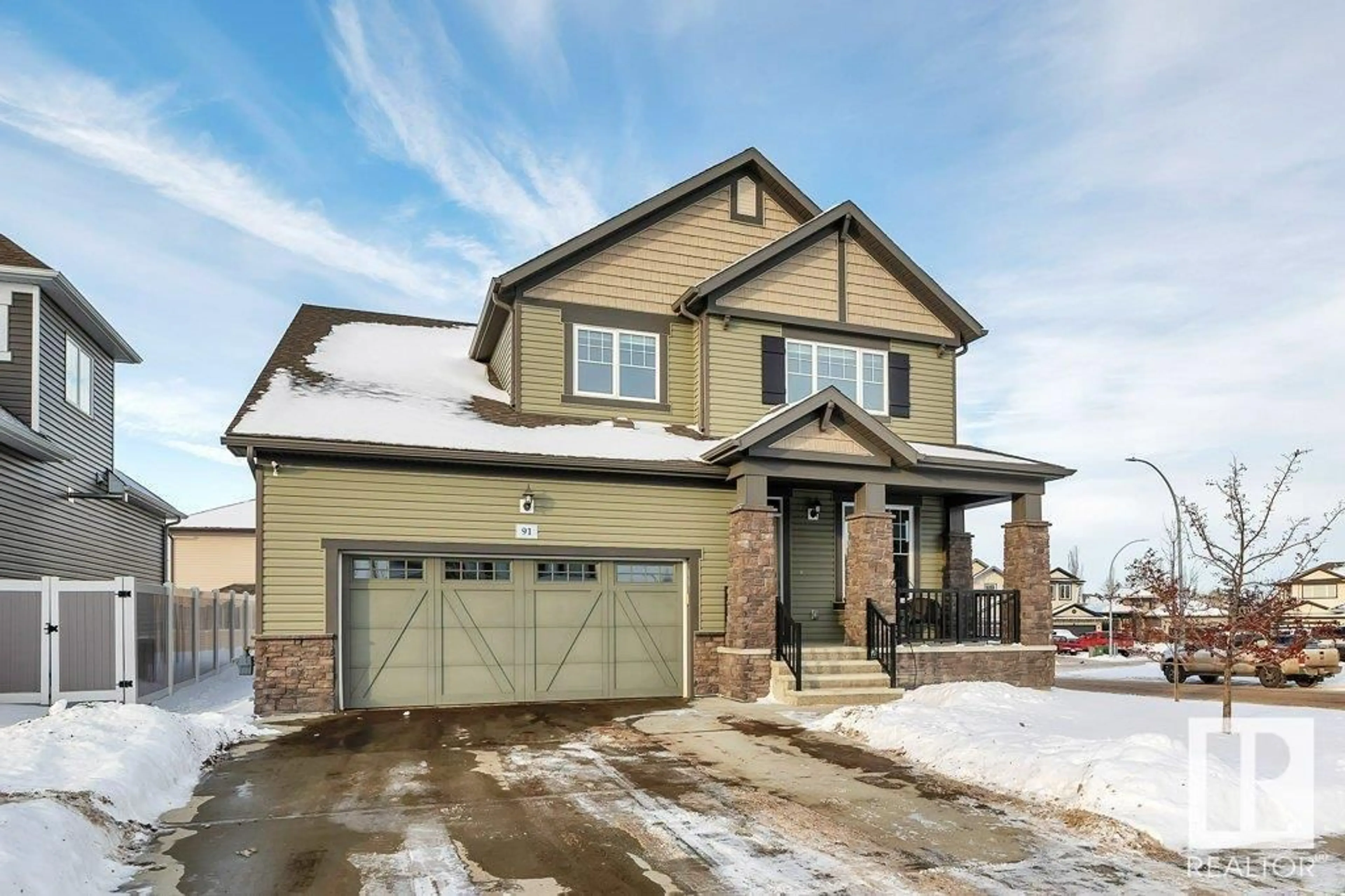 Home with brick exterior material, street for 91 Rosemount BV, Beaumont Alberta T4X1W7