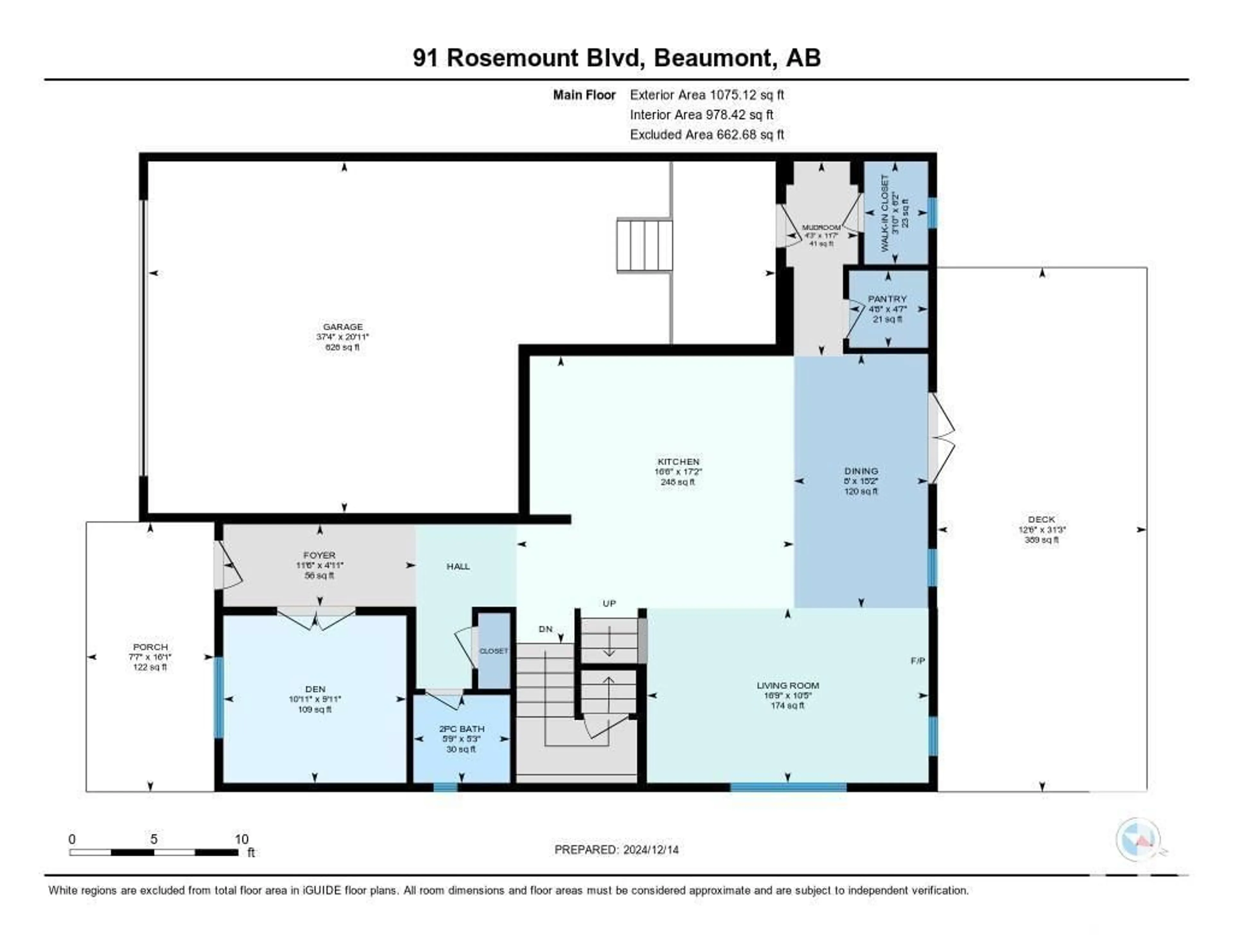 Floor plan for 91 Rosemount BV, Beaumont Alberta T4X1W7