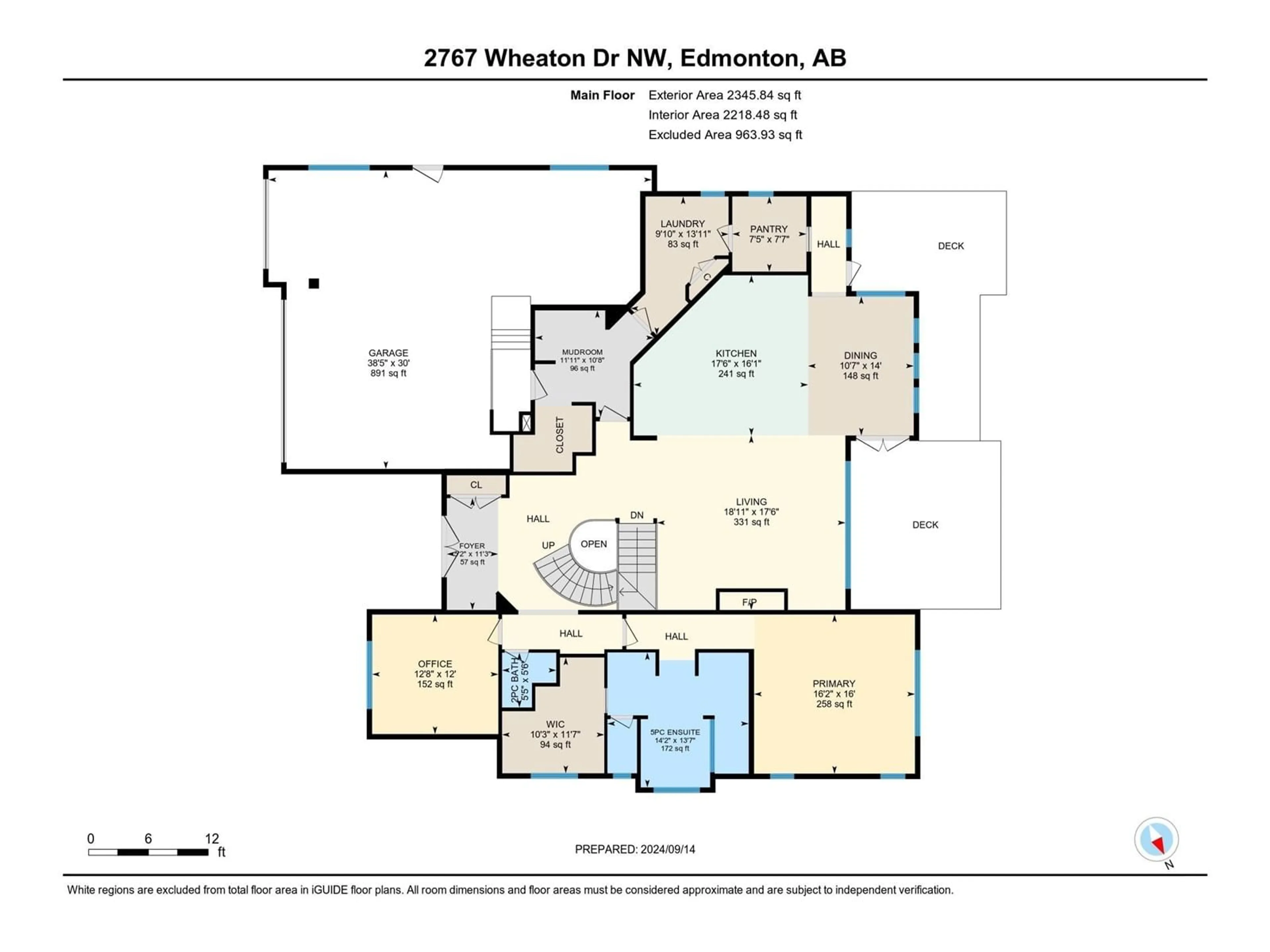 Floor plan for 2767 WHEATON DR NW, Edmonton Alberta T6W2M5