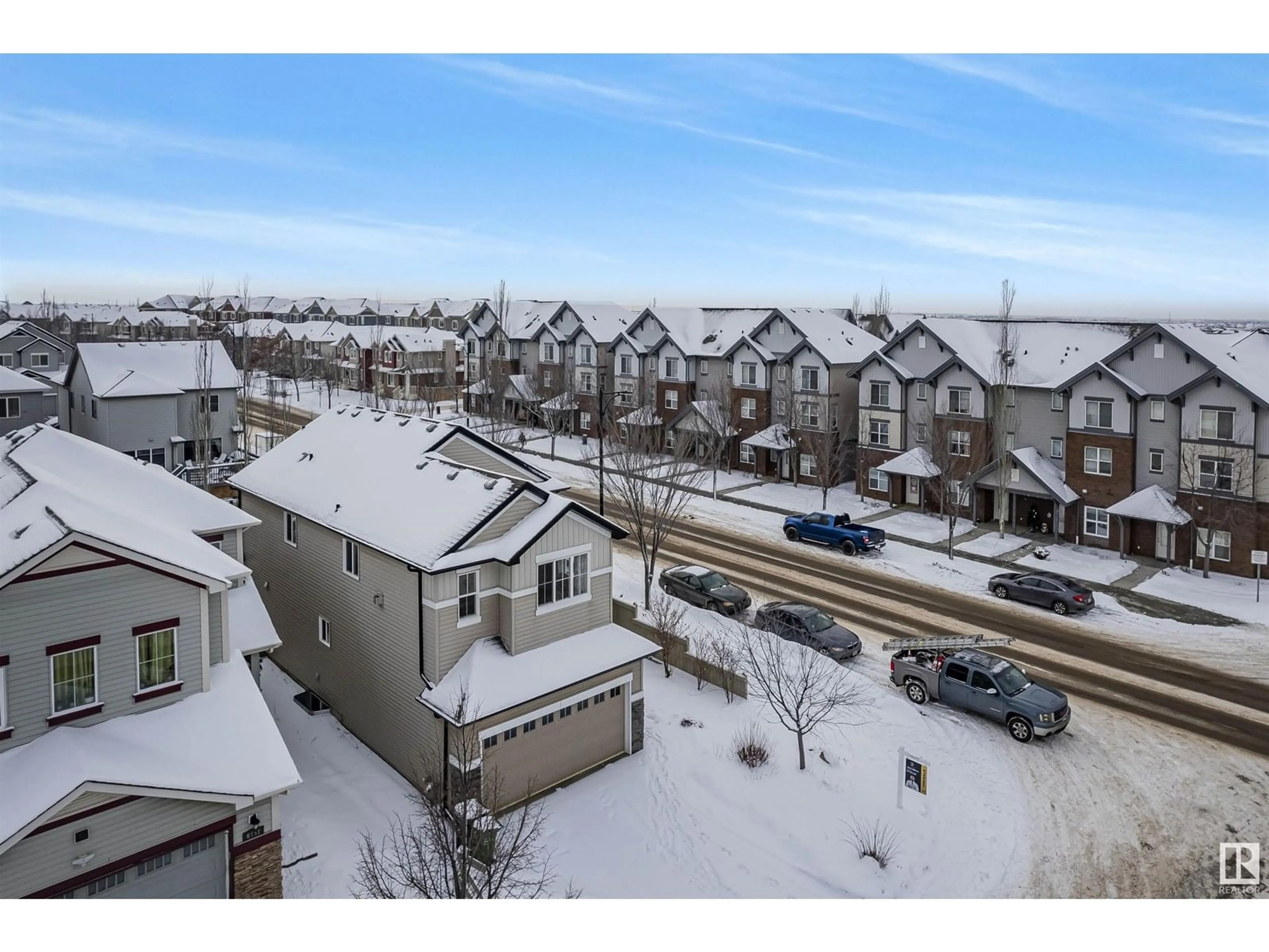 A pic from outside/outdoor area/front of a property/back of a property/a pic from drone, unknown for 6155 11 AV SW, Edmonton Alberta T6X0M4