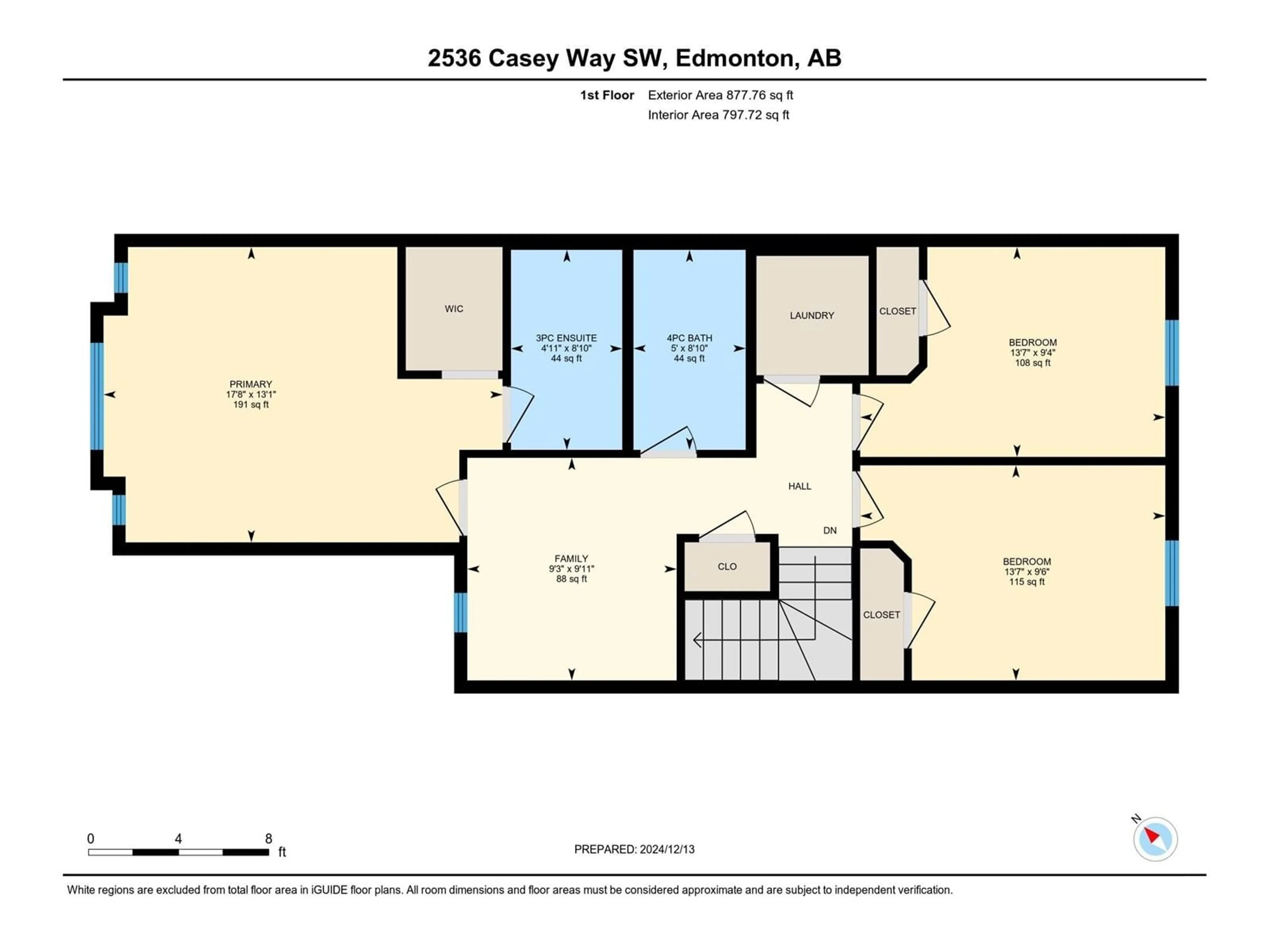 Floor plan for 2536 CASEY WY SW, Edmonton Alberta T6W3N3