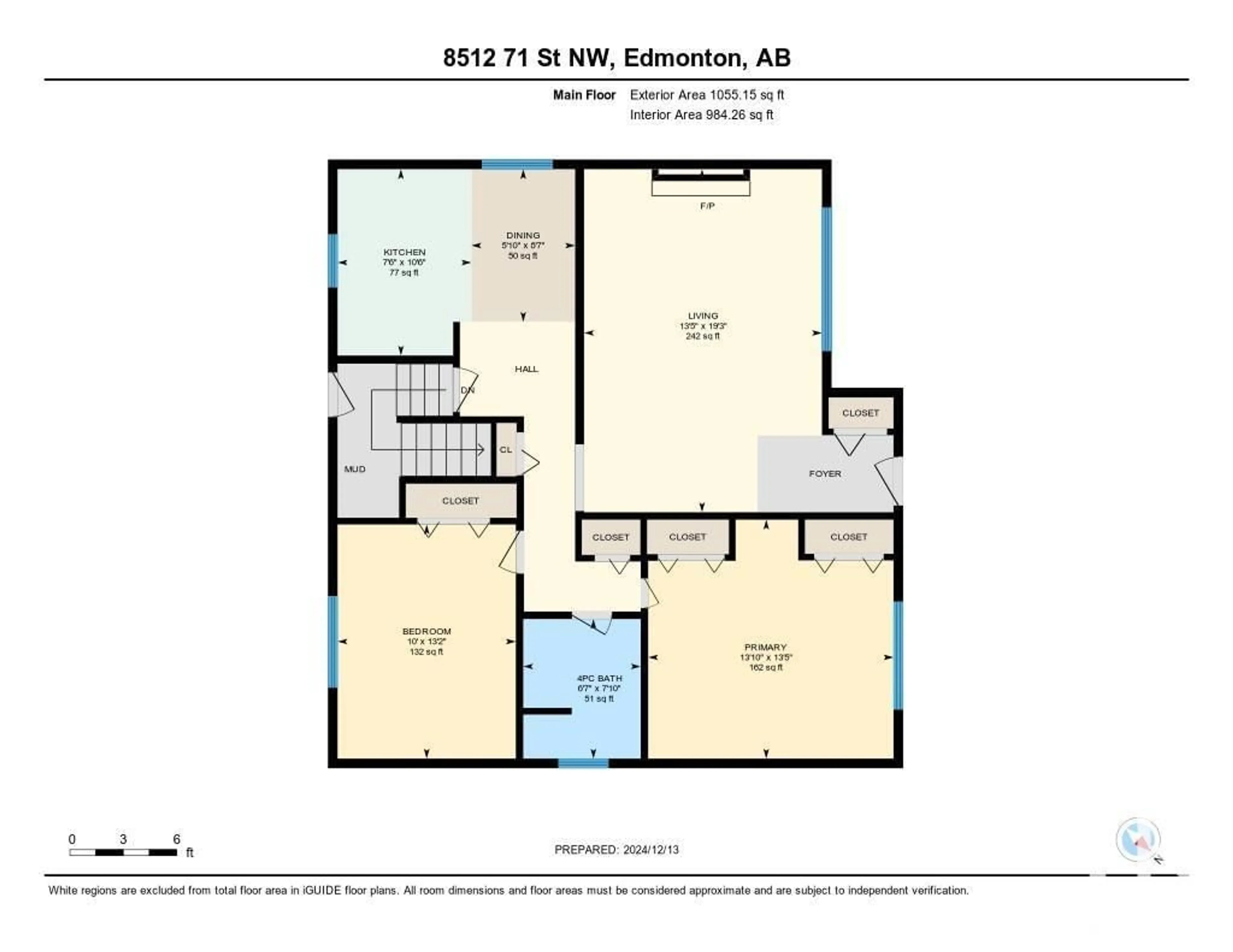 Floor plan for 8512 71 ST NW, Edmonton Alberta T6B1X4