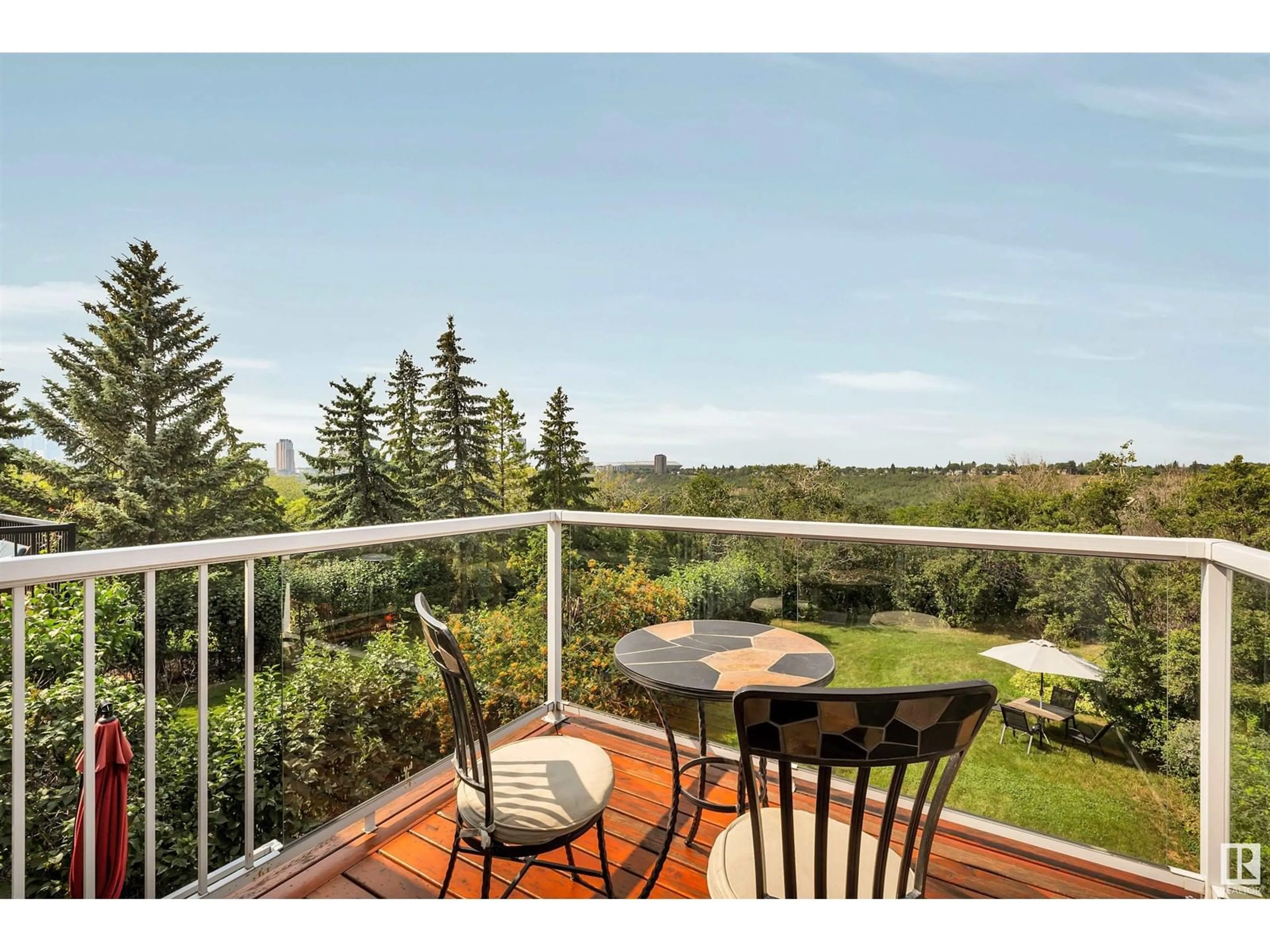 Patio, water/lake/river/ocean view for 8212 Rowland RD NW, Edmonton Alberta T6A3W9