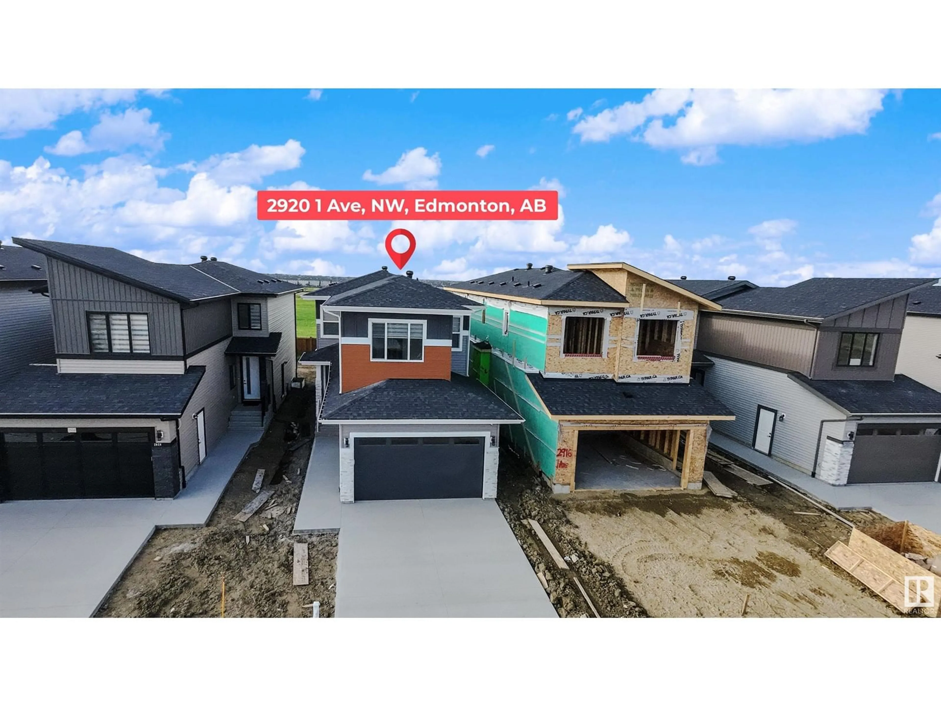 A pic from outside/outdoor area/front of a property/back of a property/a pic from drone, street for 2920 1 AV SW, Edmonton Alberta T6X3E2