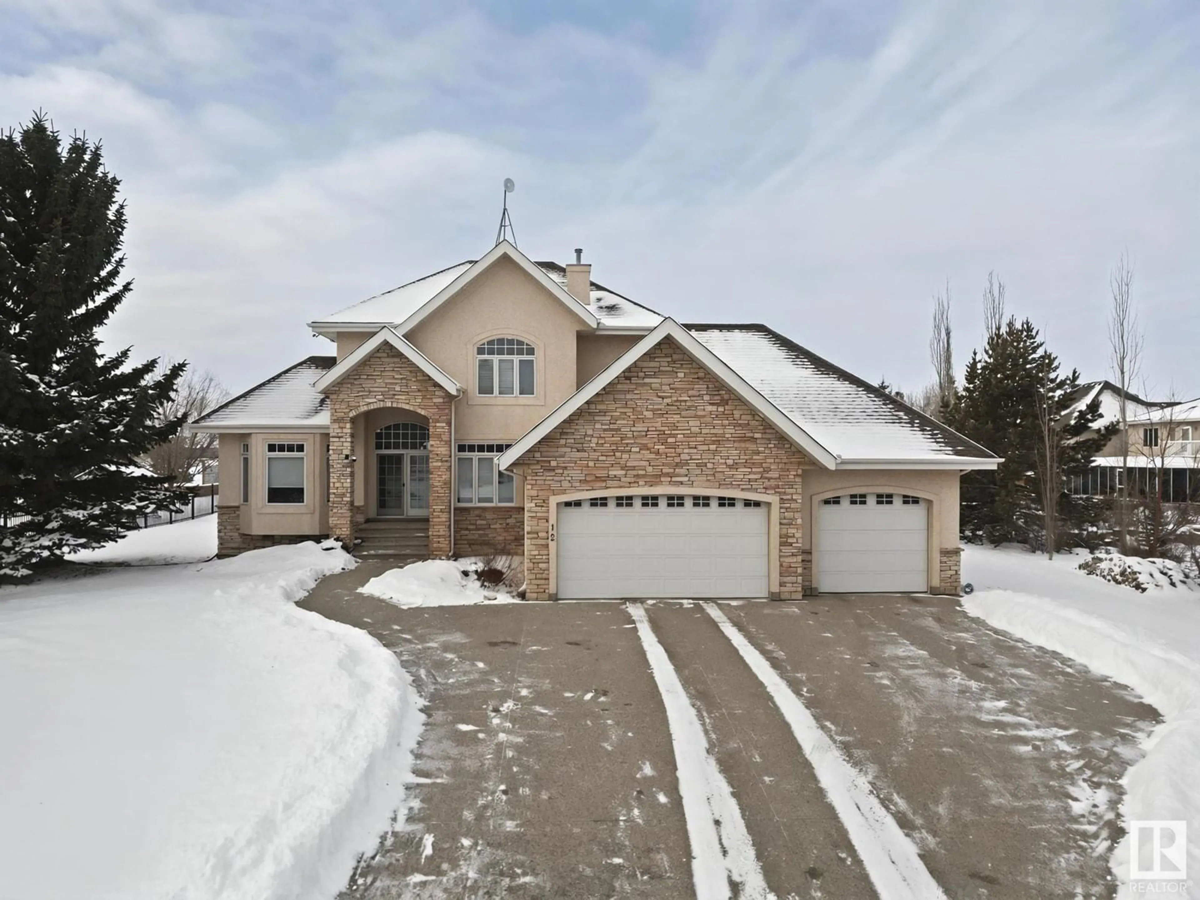 Home with brick exterior material, street for #12 26126 HGHWAY 16, Rural Parkland County Alberta T7Y1A1