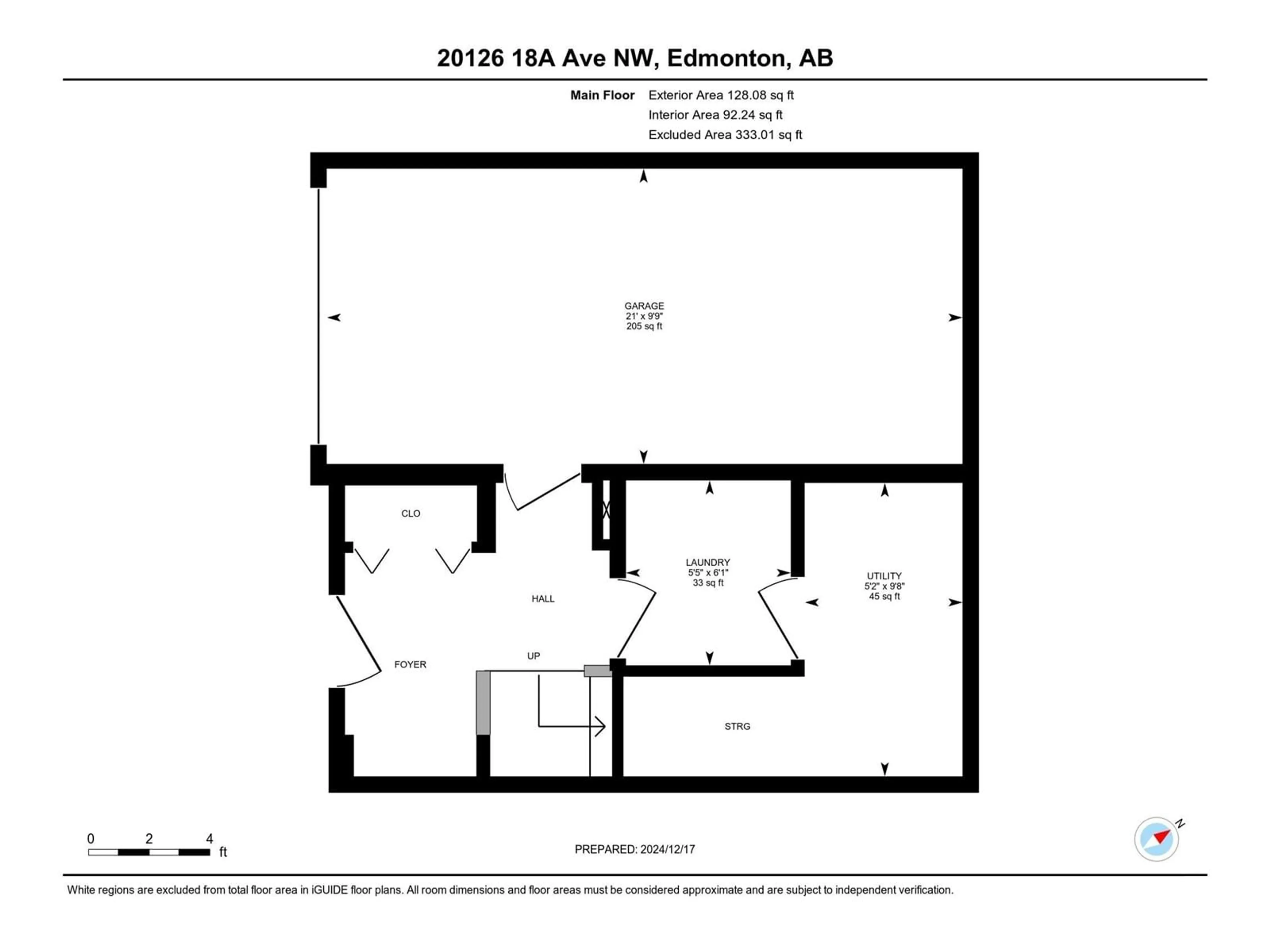 Floor plan for 20126 18A AV NW NW, Edmonton Alberta T6M0X9