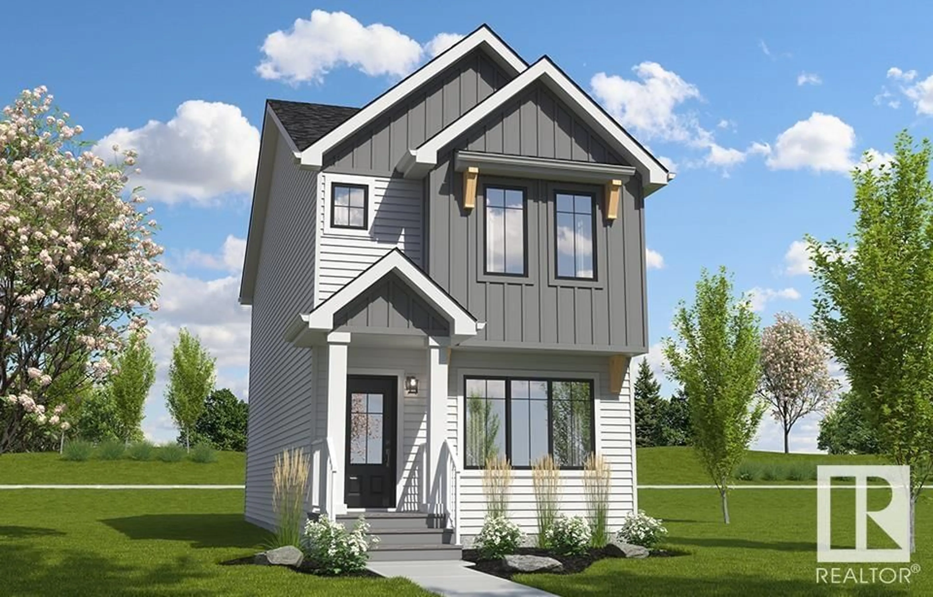 Home with vinyl exterior material, street for 3704 213 ST NW, Edmonton Alberta T6M3C1