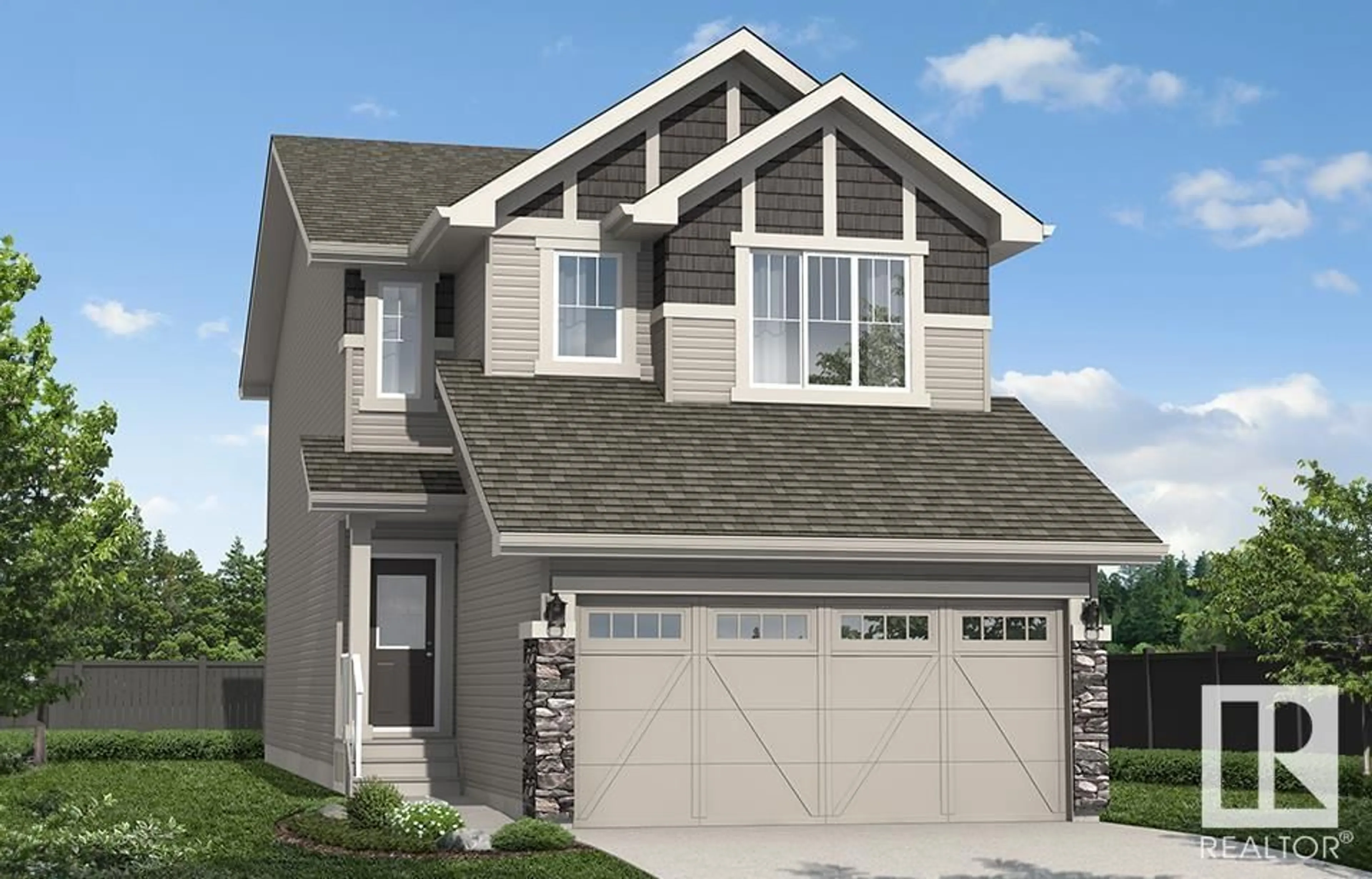 Home with vinyl exterior material, street for 21307 36 AV NW, Edmonton Alberta T6M3C1