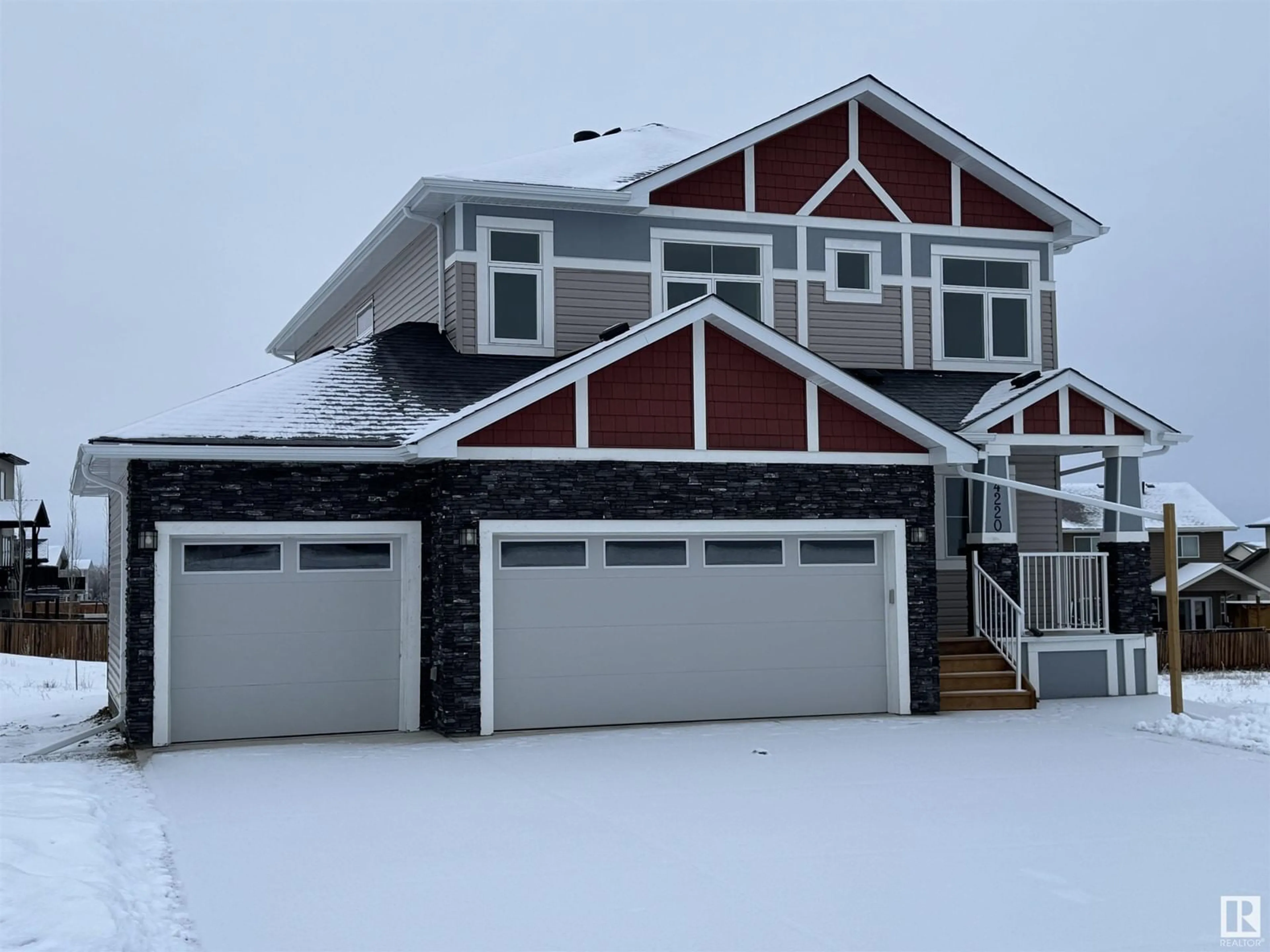 Home with vinyl exterior material, street for 4220 41B AV, Drayton Valley Alberta T7A1G3