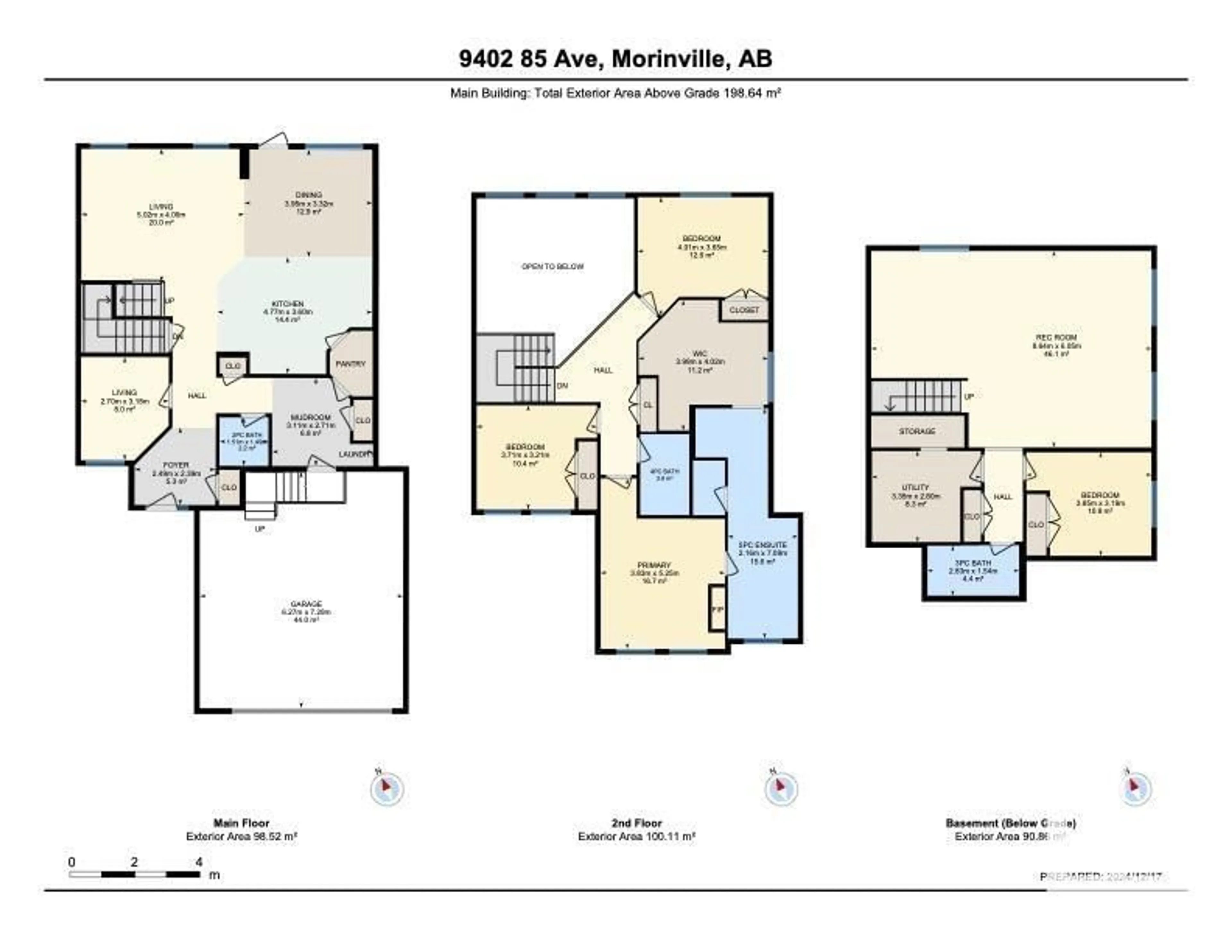 Floor plan for 9402 85 AV, Morinville Alberta T8R0E5