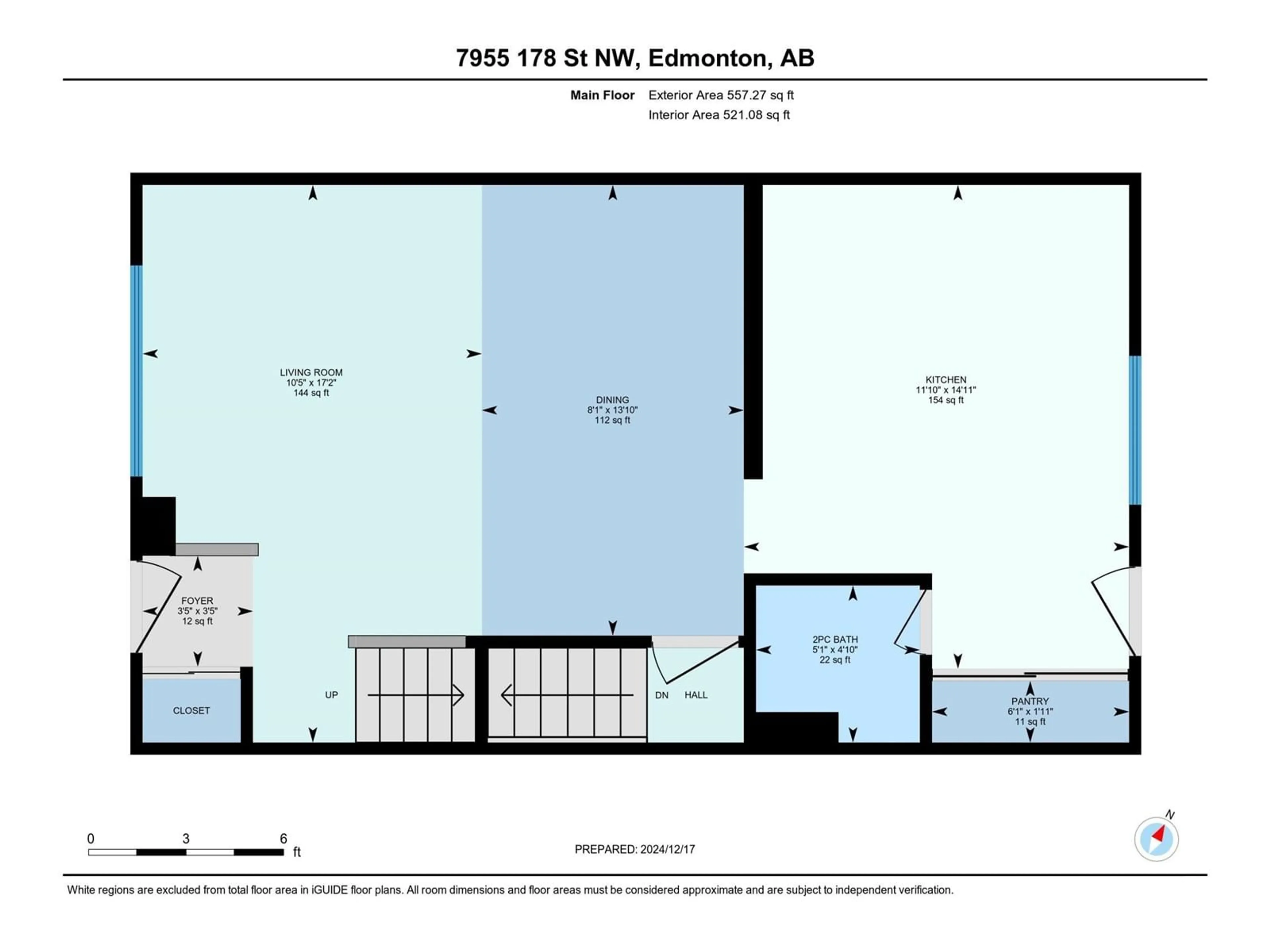 Floor plan for 7955 178 ST NW, Edmonton Alberta T5T1L3