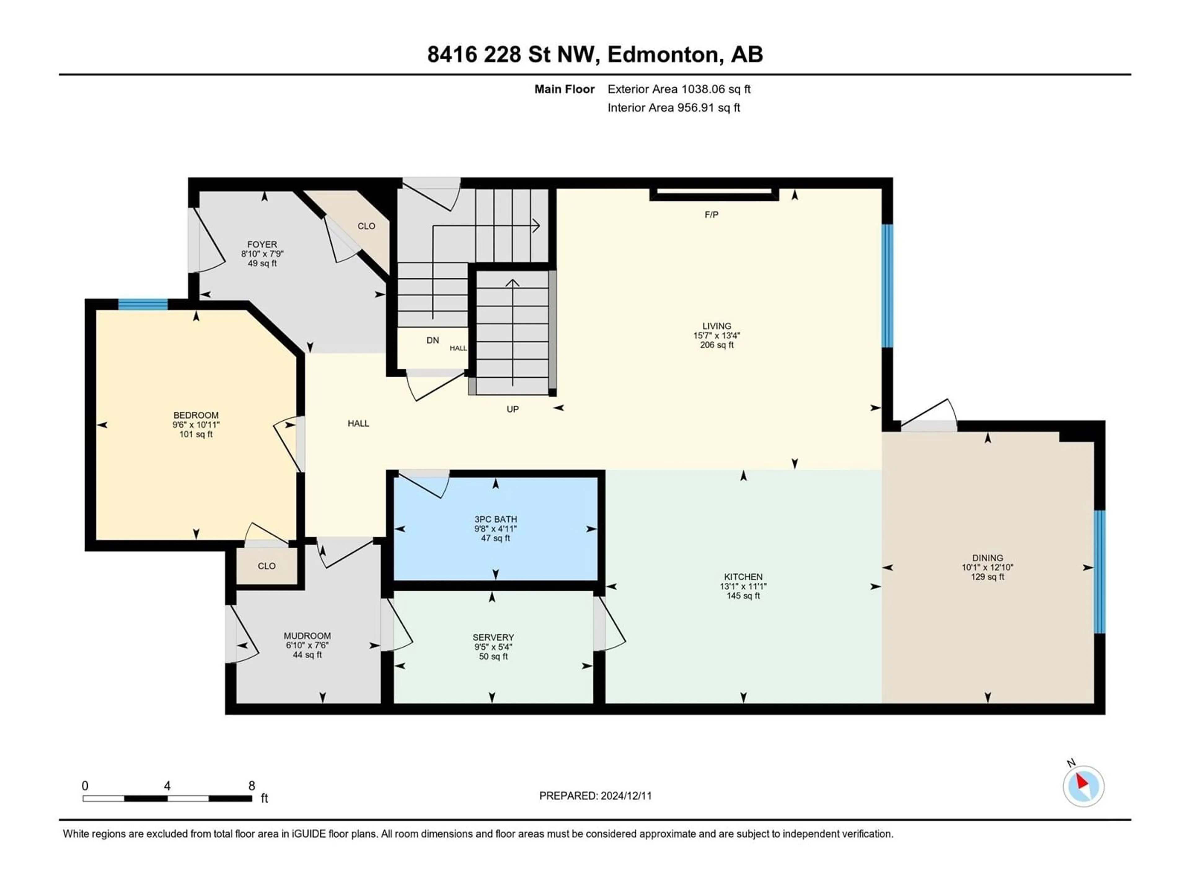 Floor plan for 8416 228 ST NW, Edmonton Alberta T5T7A8