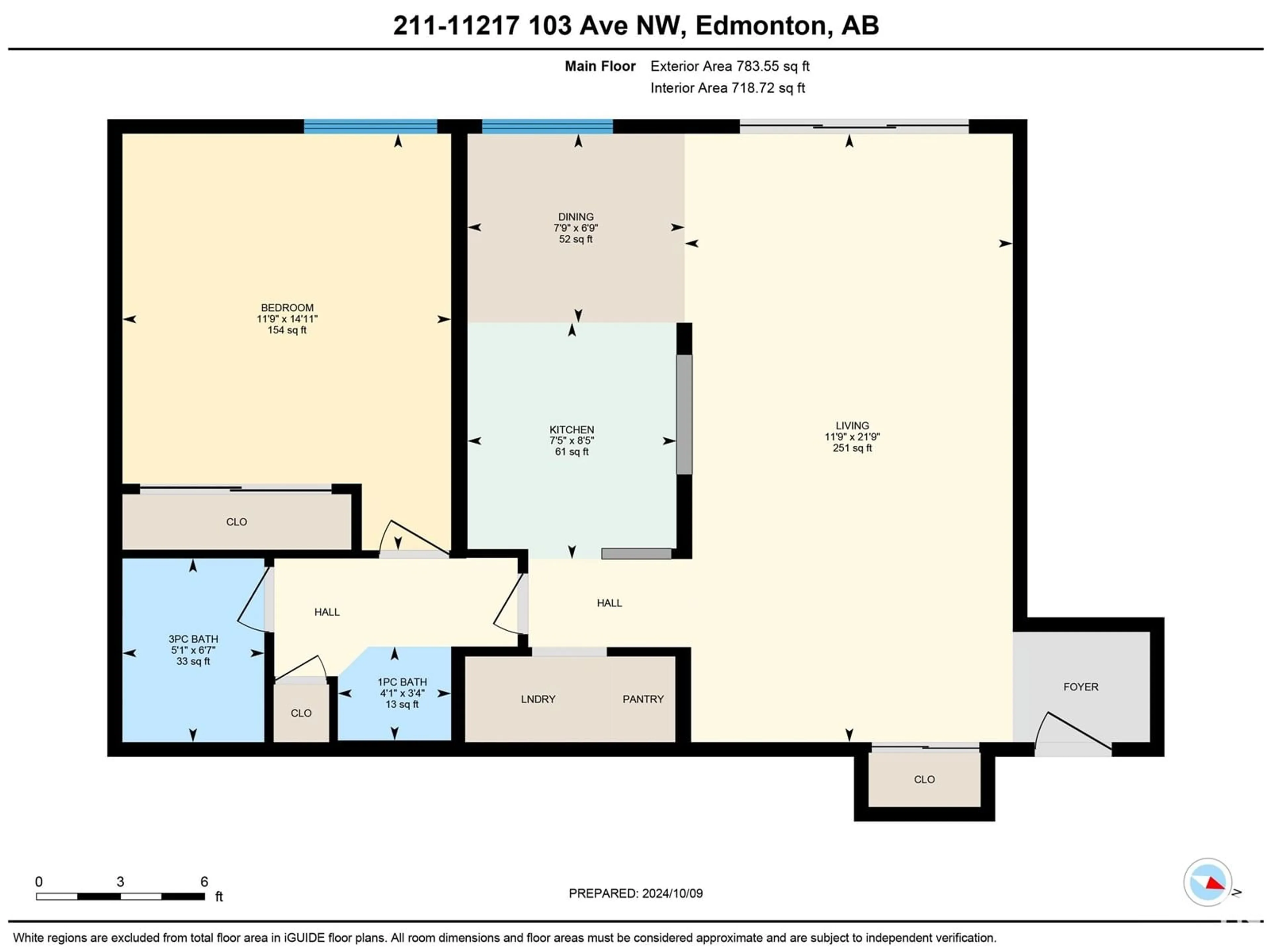 Floor plan for 11217 103 AV NW, Edmonton Alberta T5K2V9