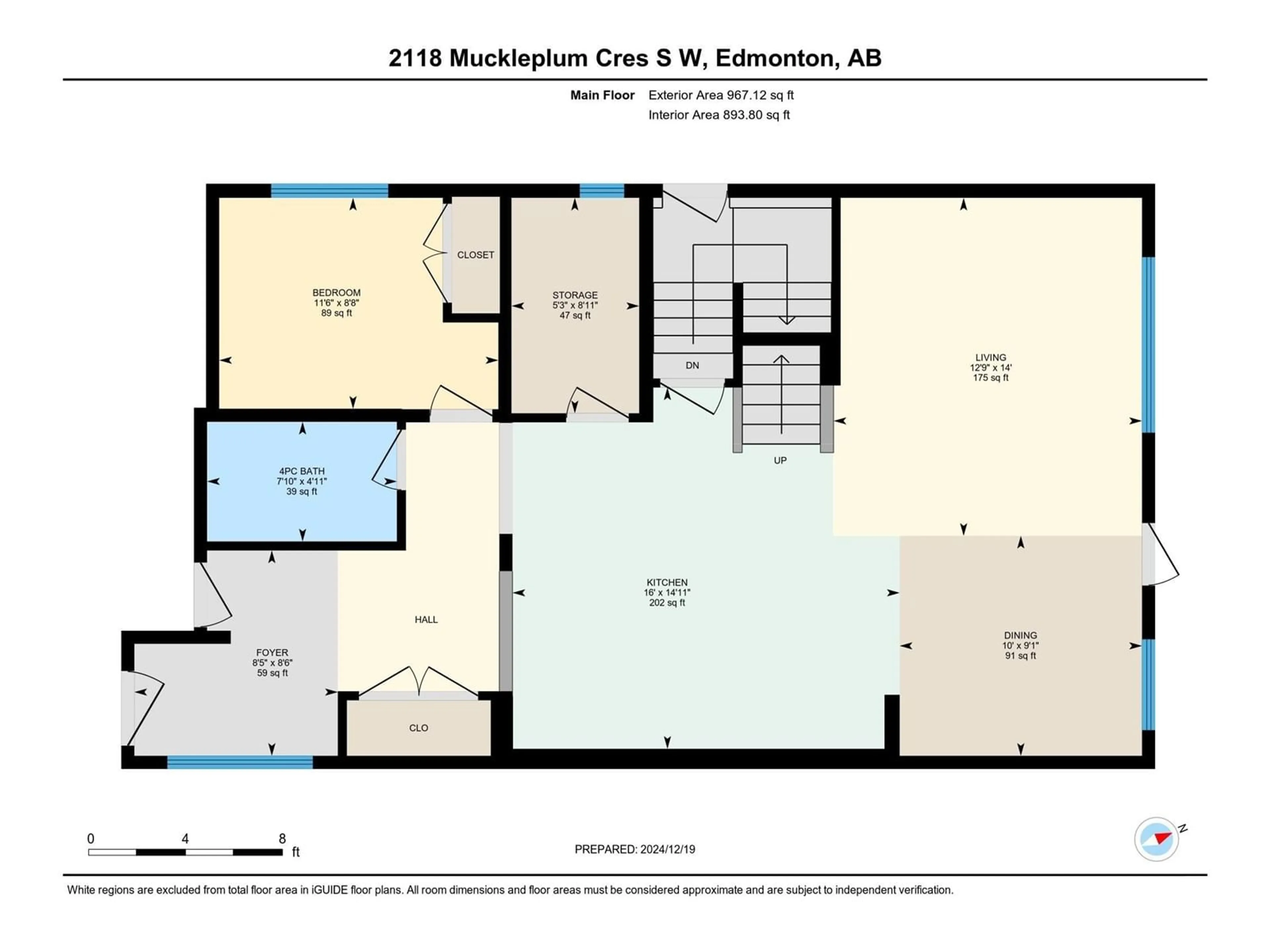 Floor plan for 2118 MUCKLEPLUM CRESCENT SW SW, Edmonton Alberta T6X3H1