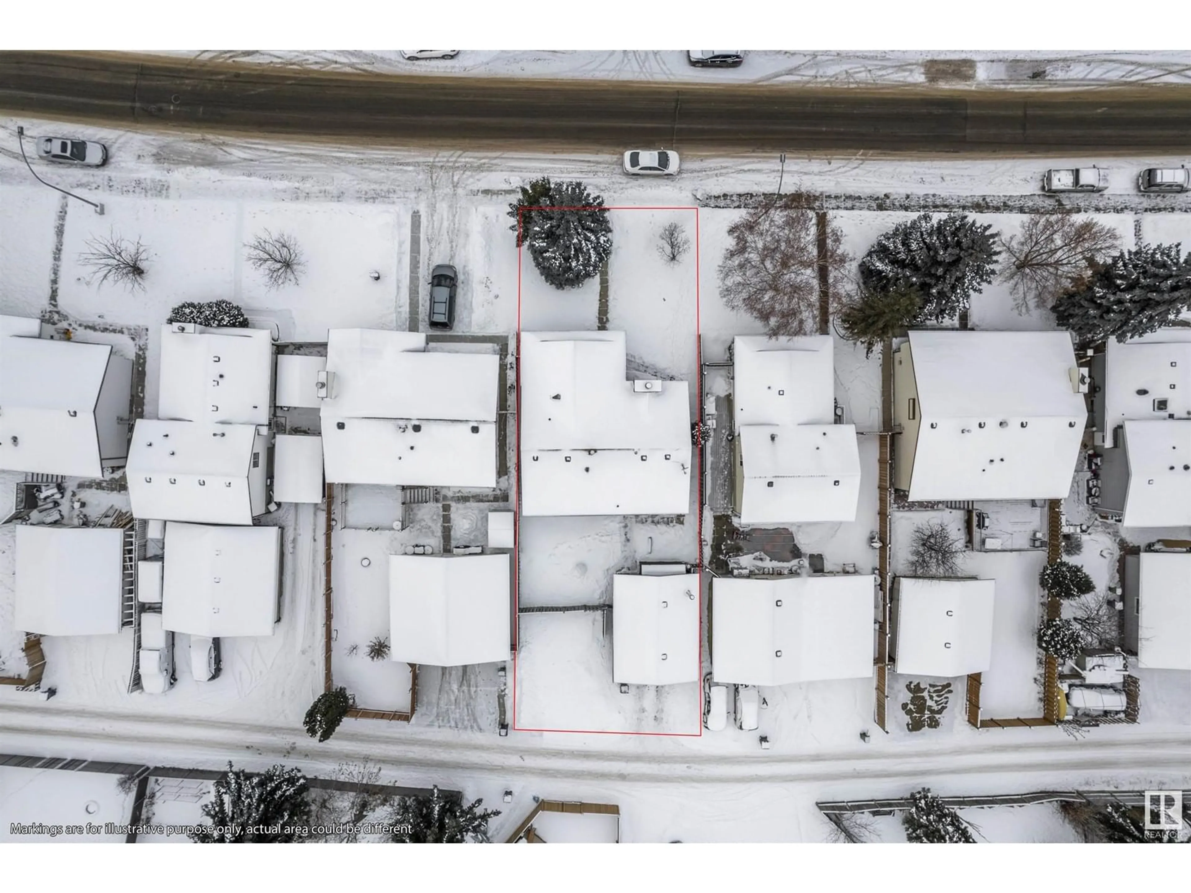 A pic from outside/outdoor area/front of a property/back of a property/a pic from drone, unknown for 6327 12 AV NW, Edmonton Alberta T6L2G3