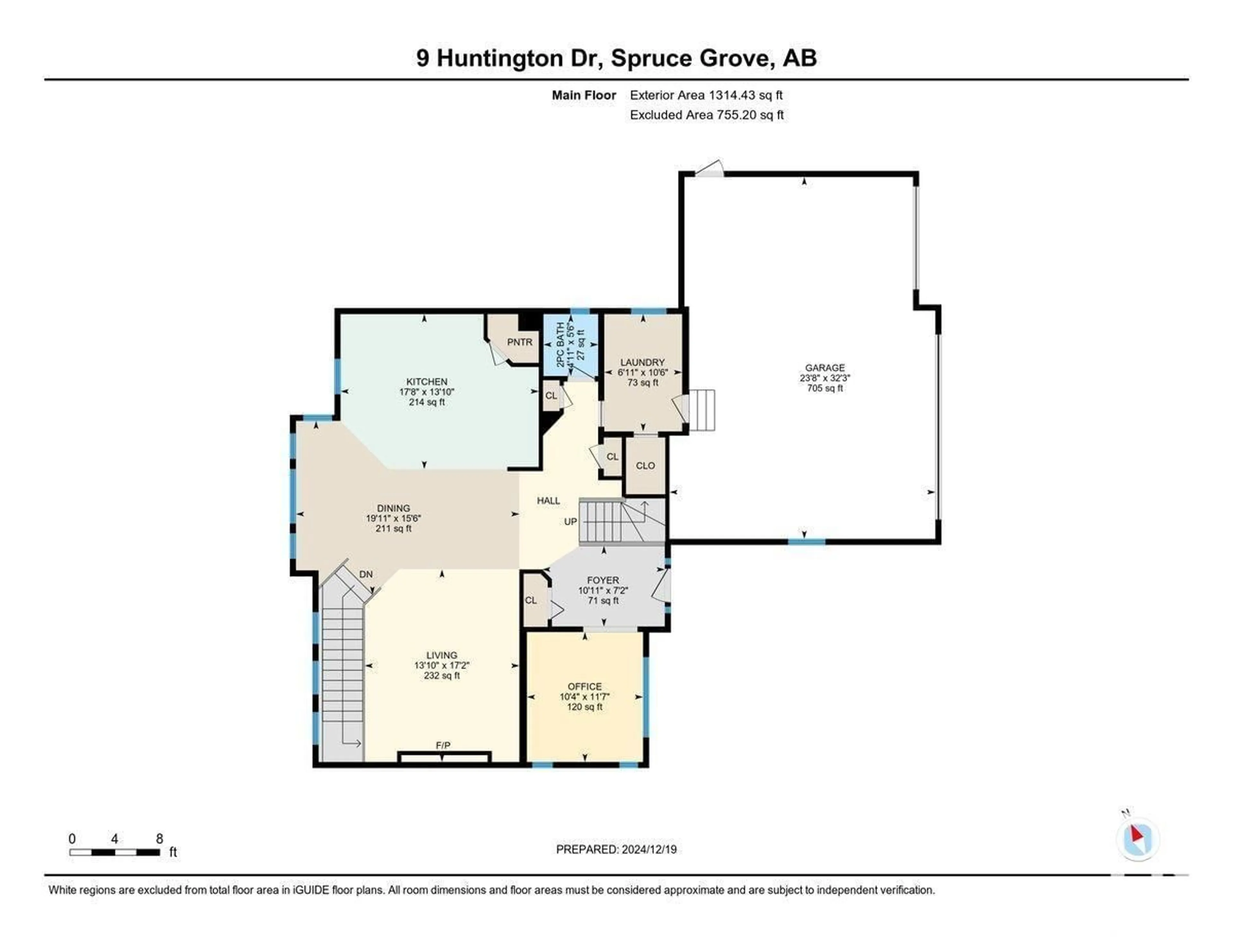 Floor plan for 9 HUNTINGTON DR, Spruce Grove Alberta T7X4K7