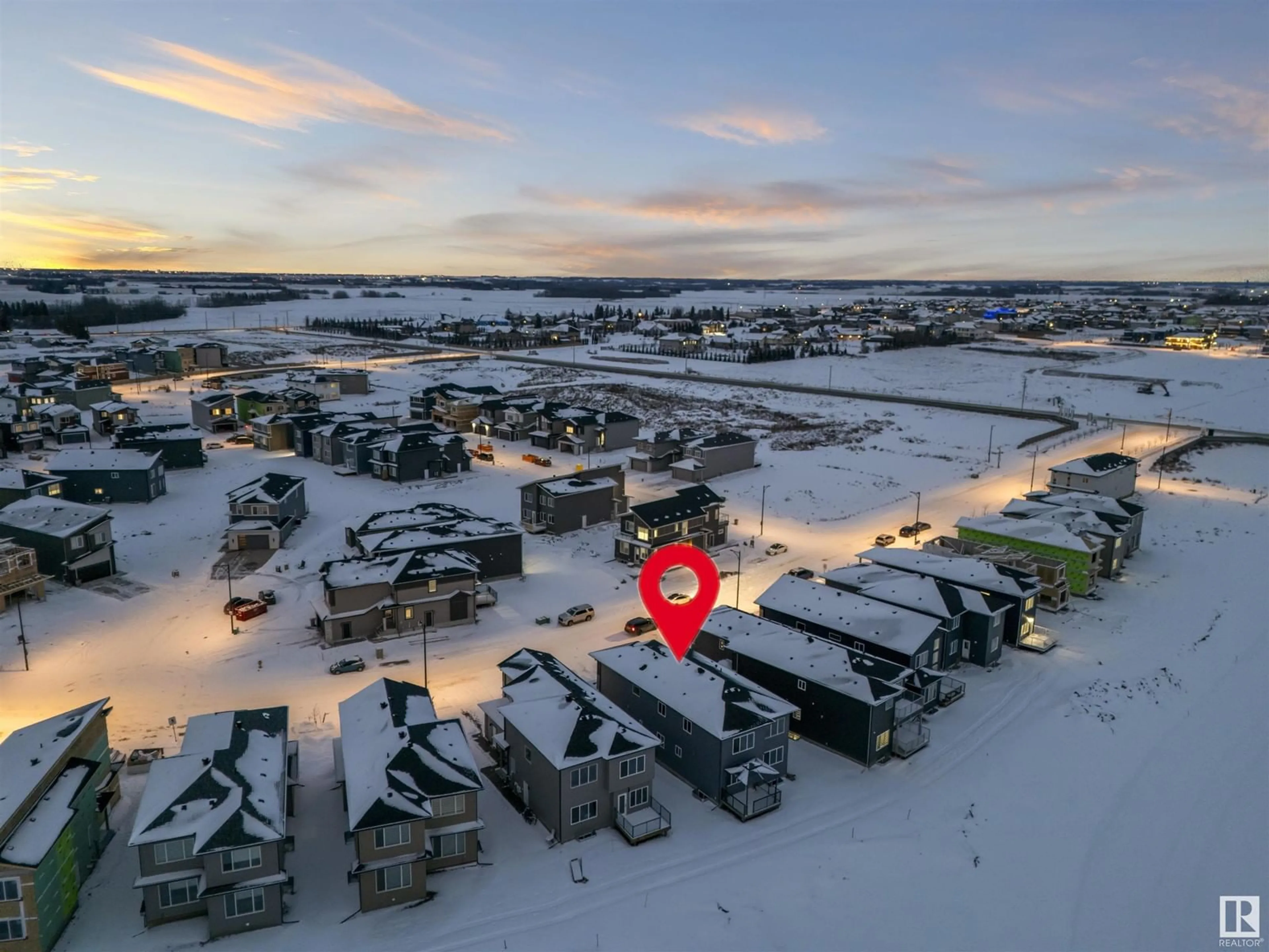 A pic from outside/outdoor area/front of a property/back of a property/a pic from drone, street for #1837 63 AVE, Rural Leduc County Alberta T4X3C7