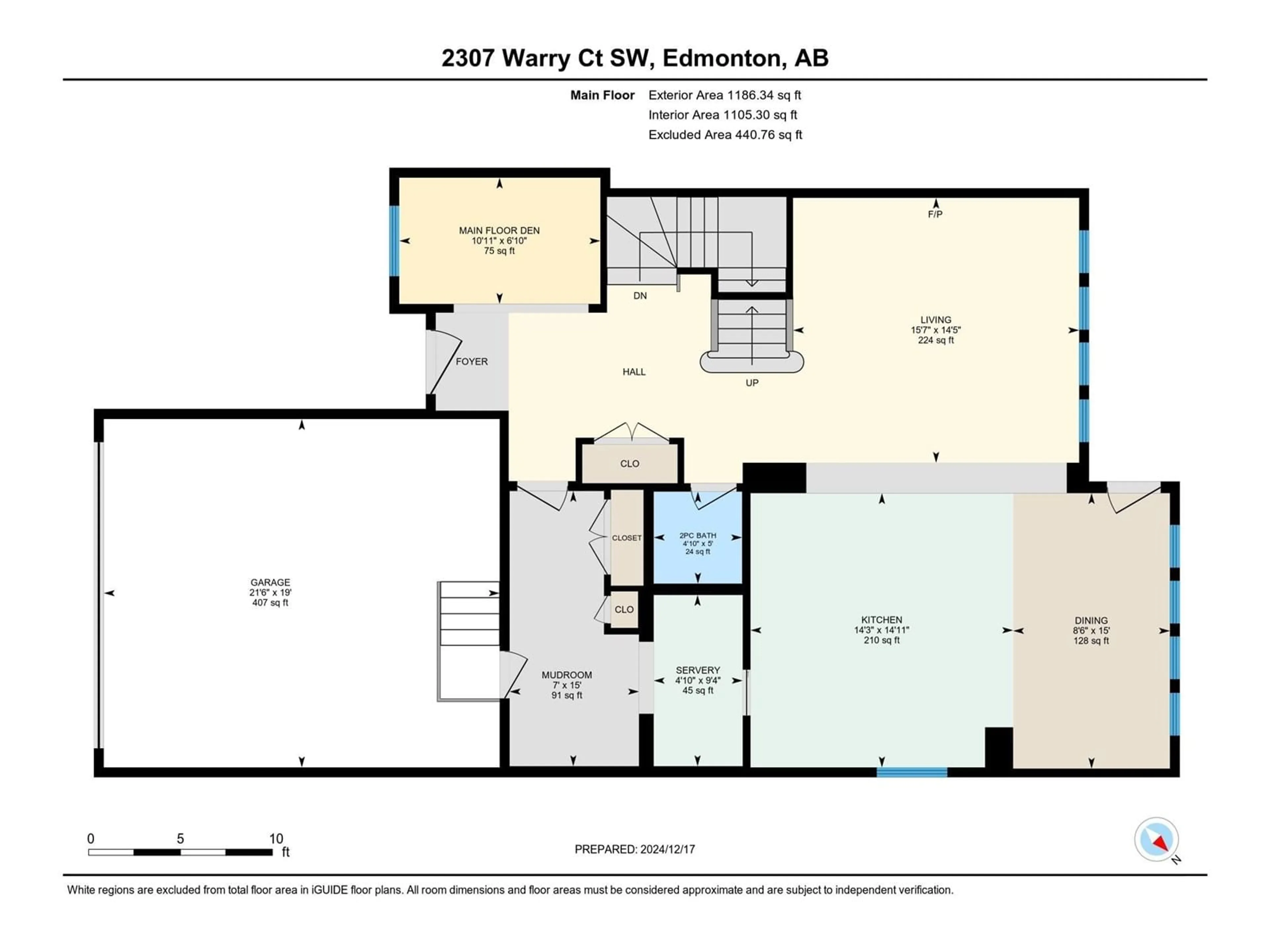 Floor plan for 2307 WARRY CO SW, Edmonton Alberta T6W0N9