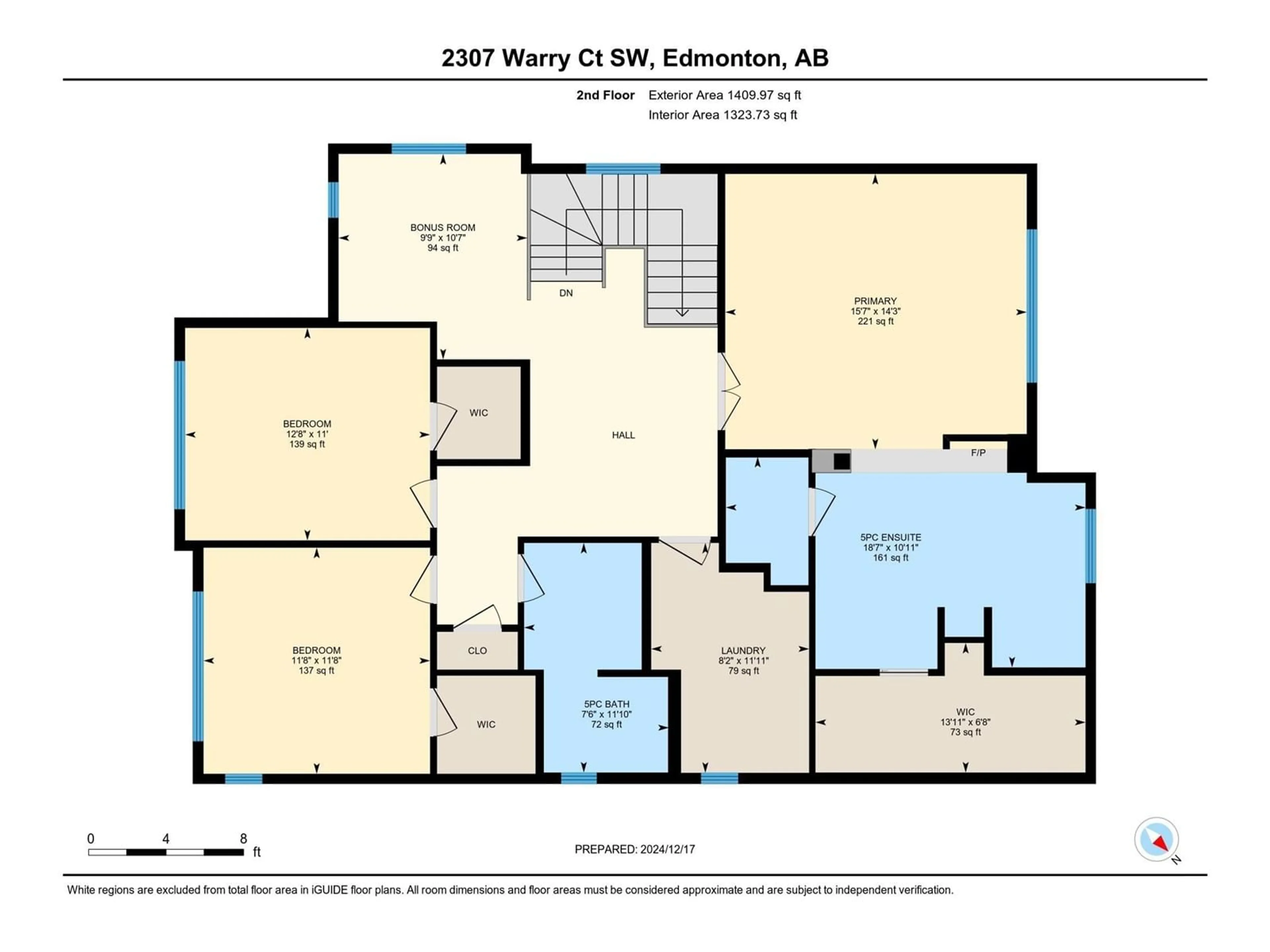 Floor plan for 2307 WARRY CO SW, Edmonton Alberta T6W0N9