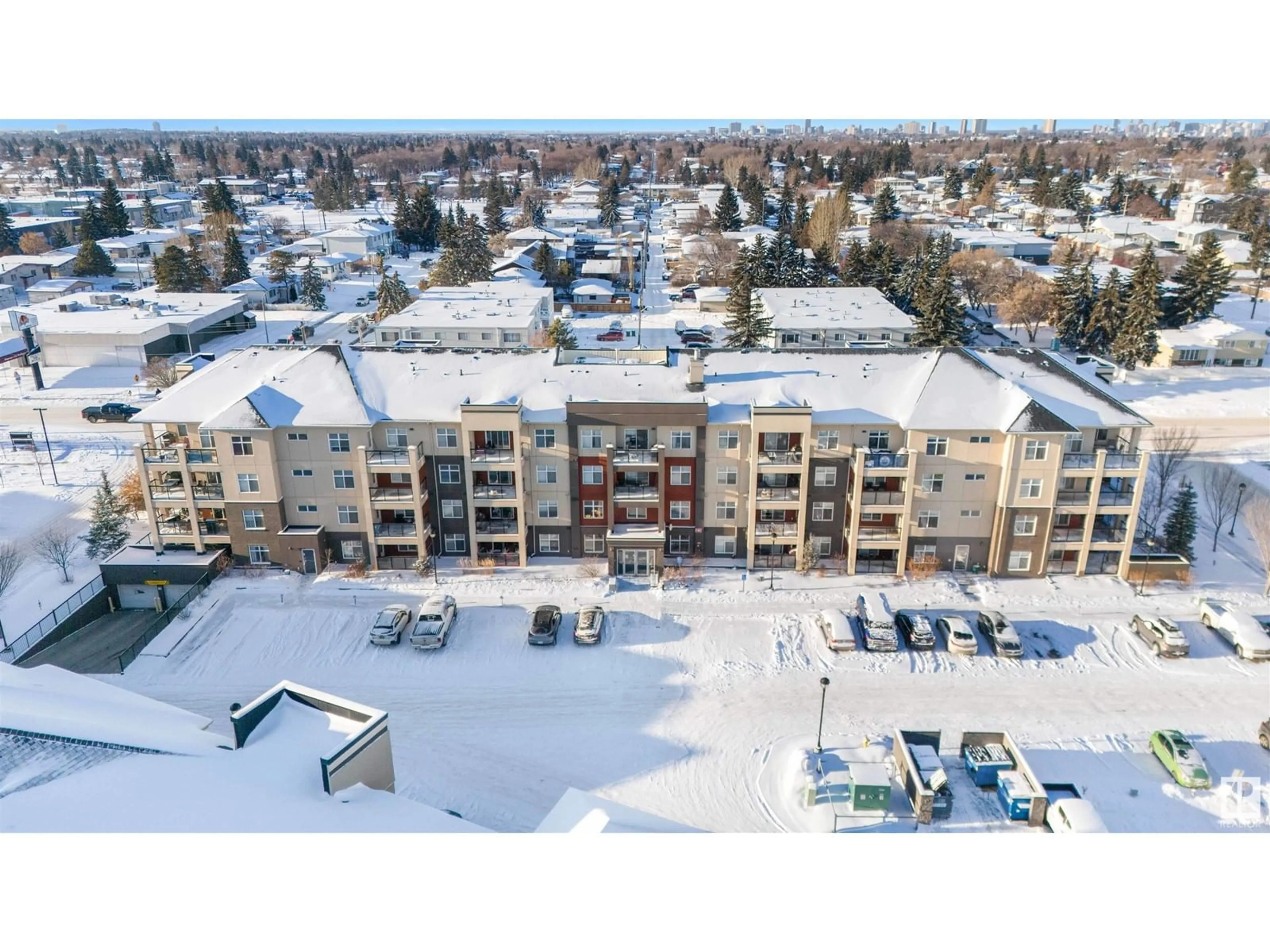 A pic from outside/outdoor area/front of a property/back of a property/a pic from drone, building for #261 7805 71 ST NW, Edmonton Alberta T6B3V6